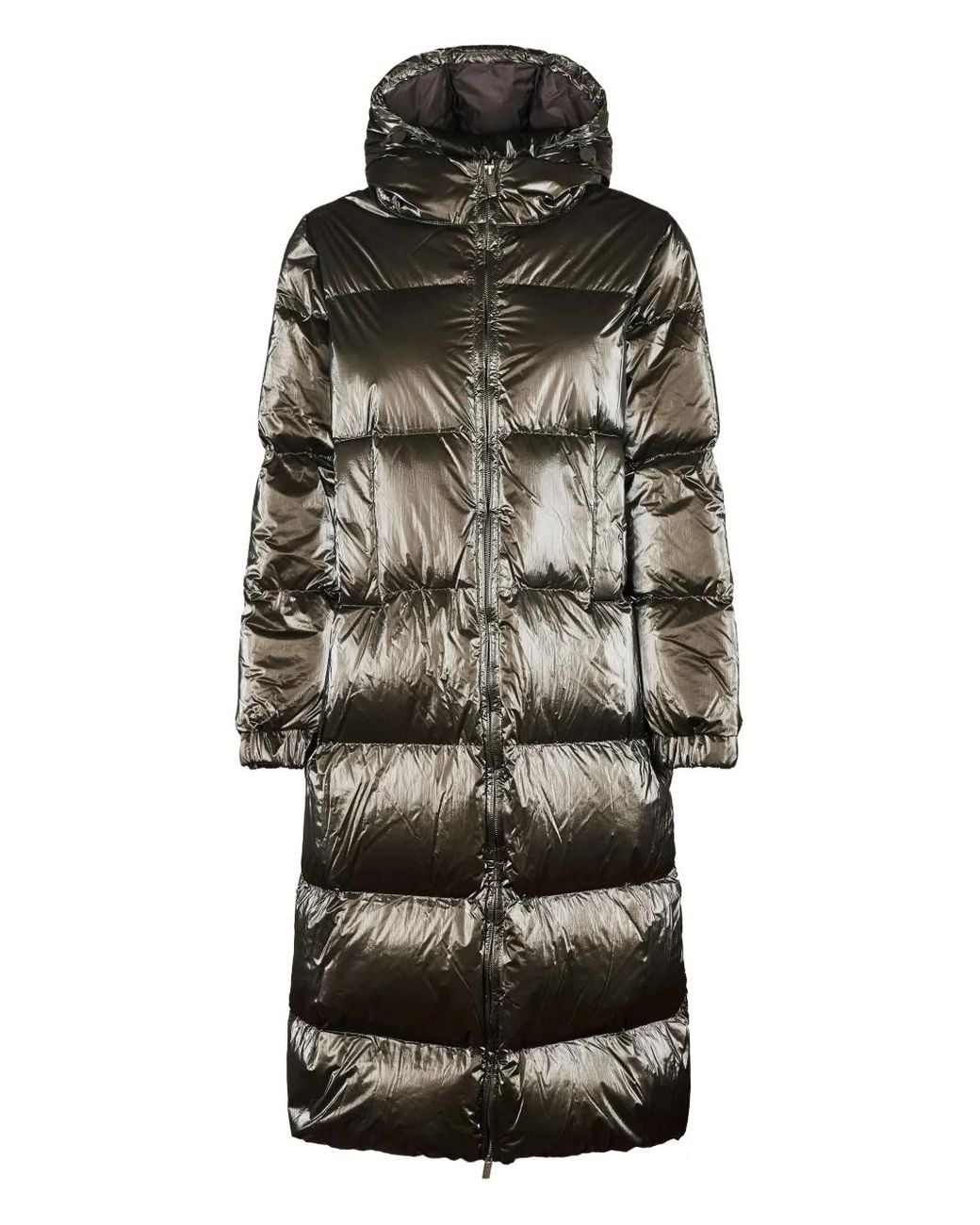 K-Way Black Hooded Padded Jacket