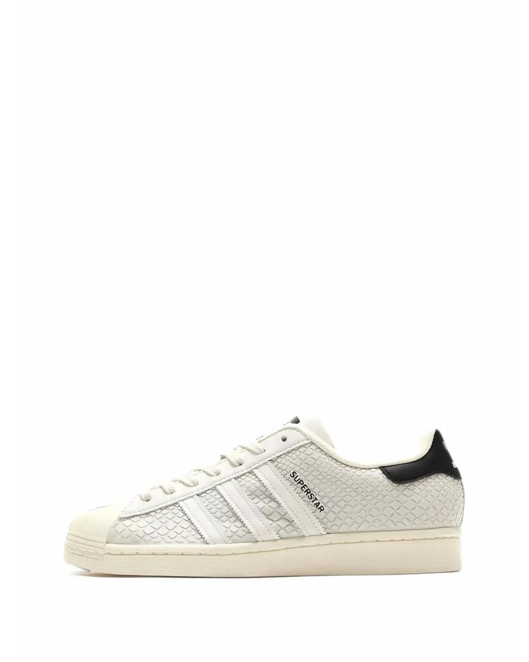 Adidas White Superstar Snake-Effect Sneakers