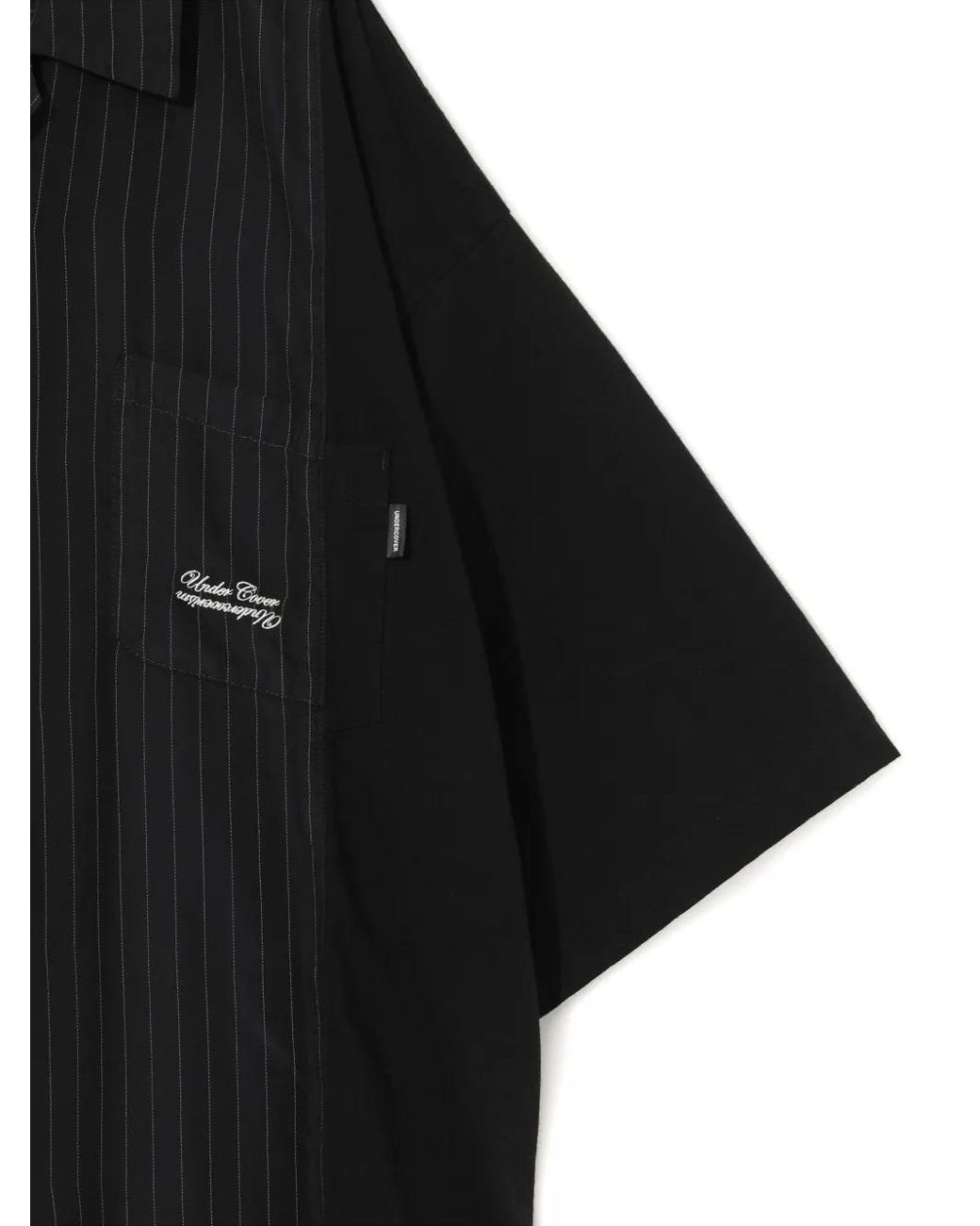 Undercover Black Pinstripe Pocket Shirt for men