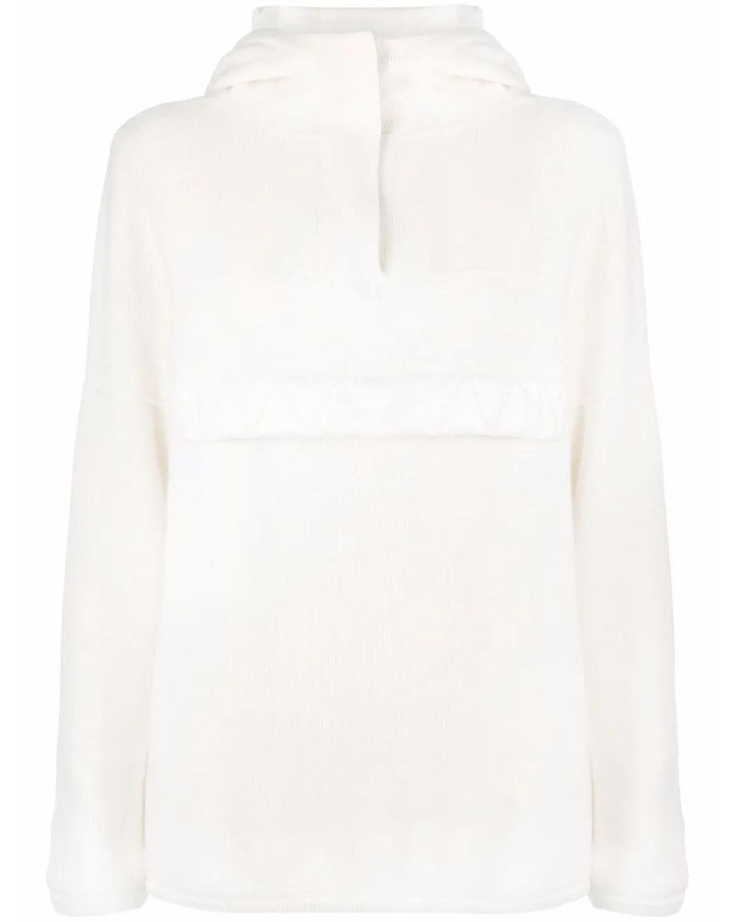 CORTE DI KEL White Oversized Cashmere Hoodie