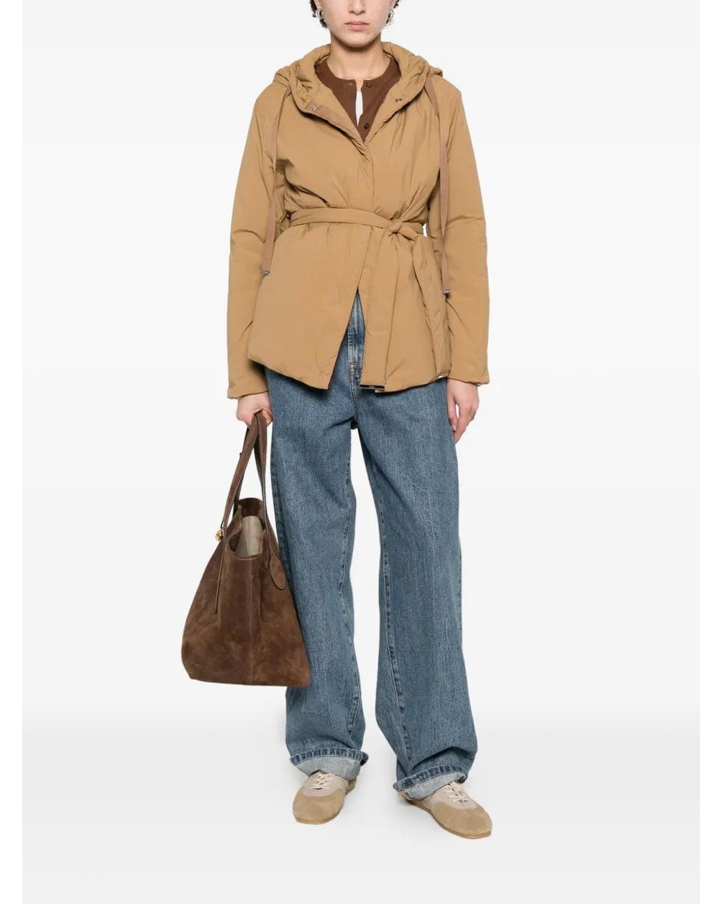 Herno Natural Hooded Tie-Fastening Jacket