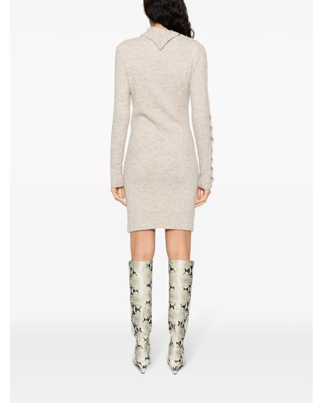 Isabel Marant White Navy Knit Dress