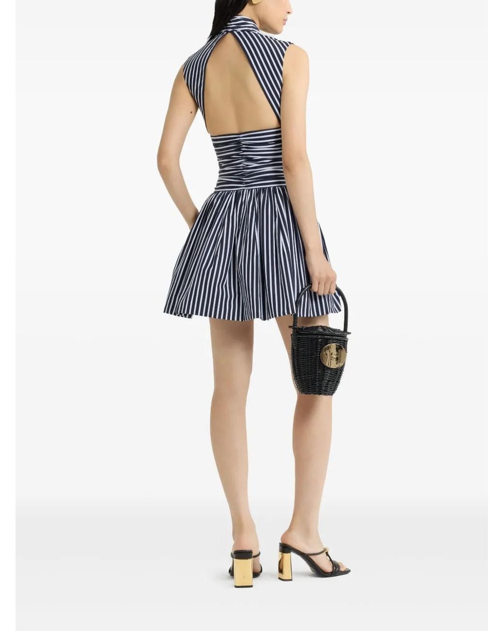 Patou Blue Open-Back Minidress