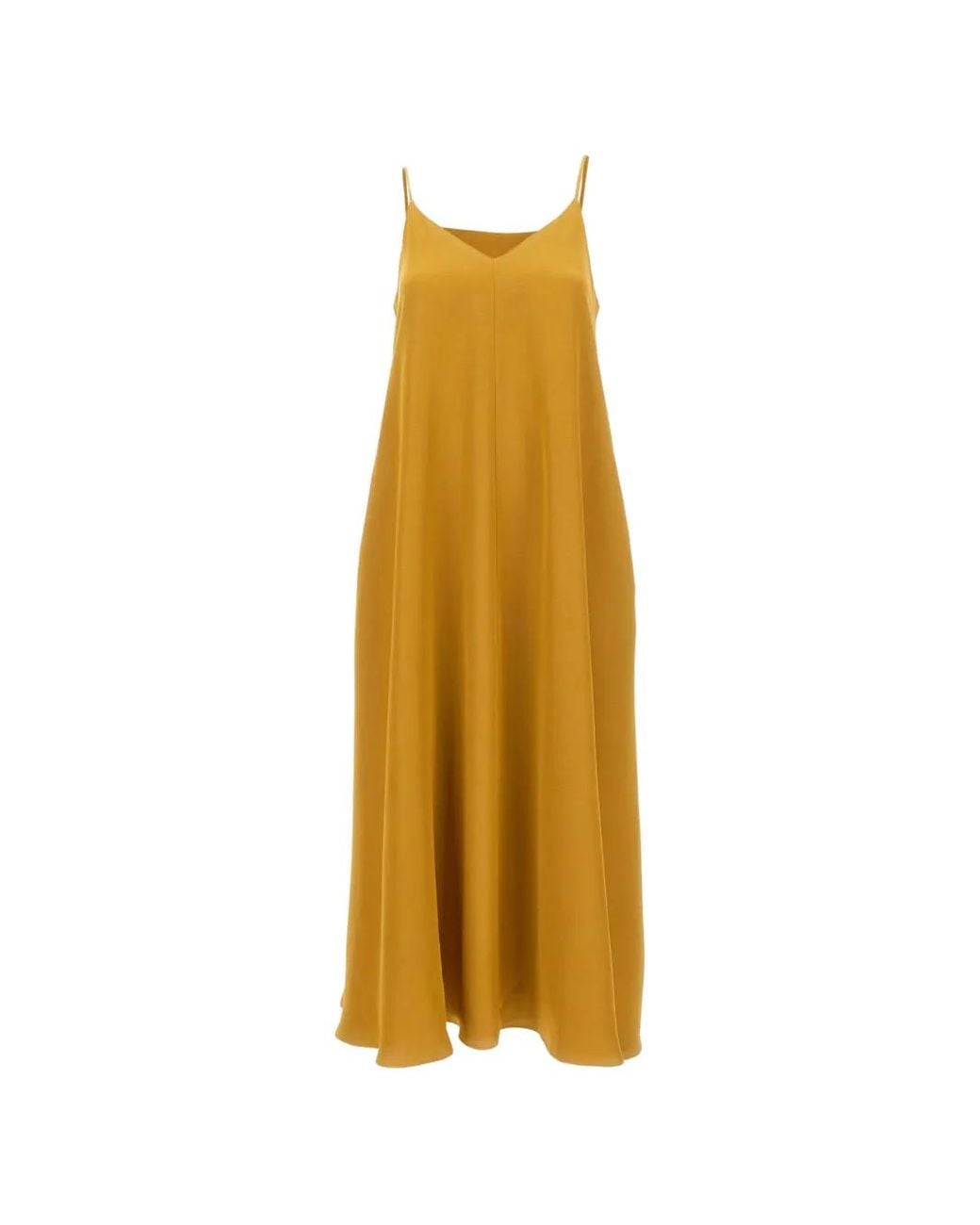 Marella Metallic V-Neck Midi Dress