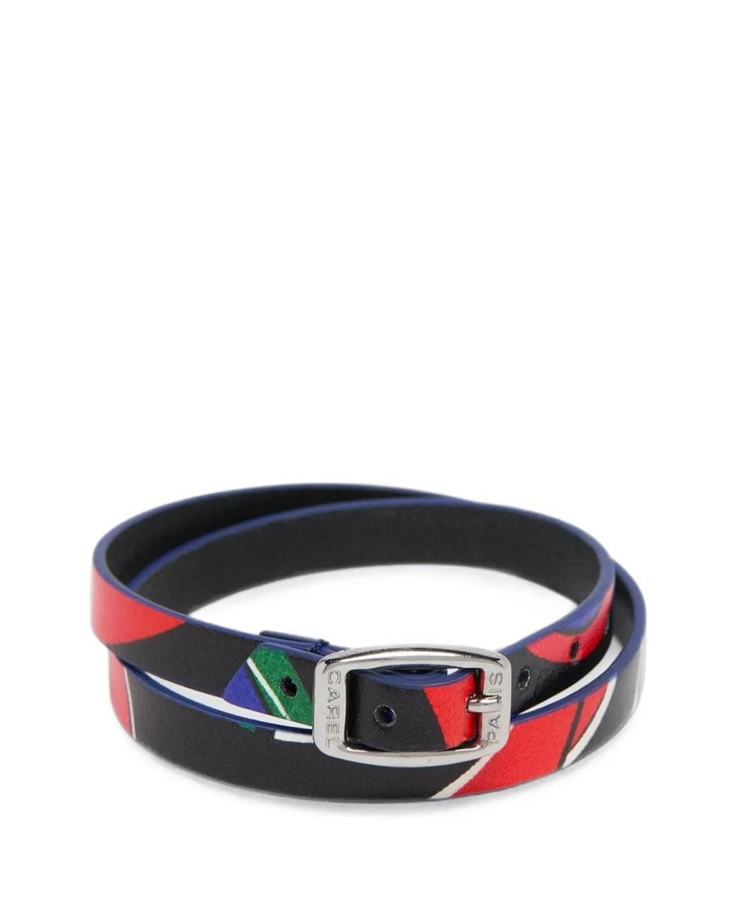 CAREL PARIS Black Bracelet Imprimé À Double Tour