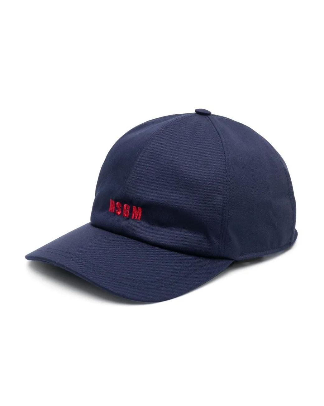 MSGM Blue Logo-Embroidered Cotton Cap for men