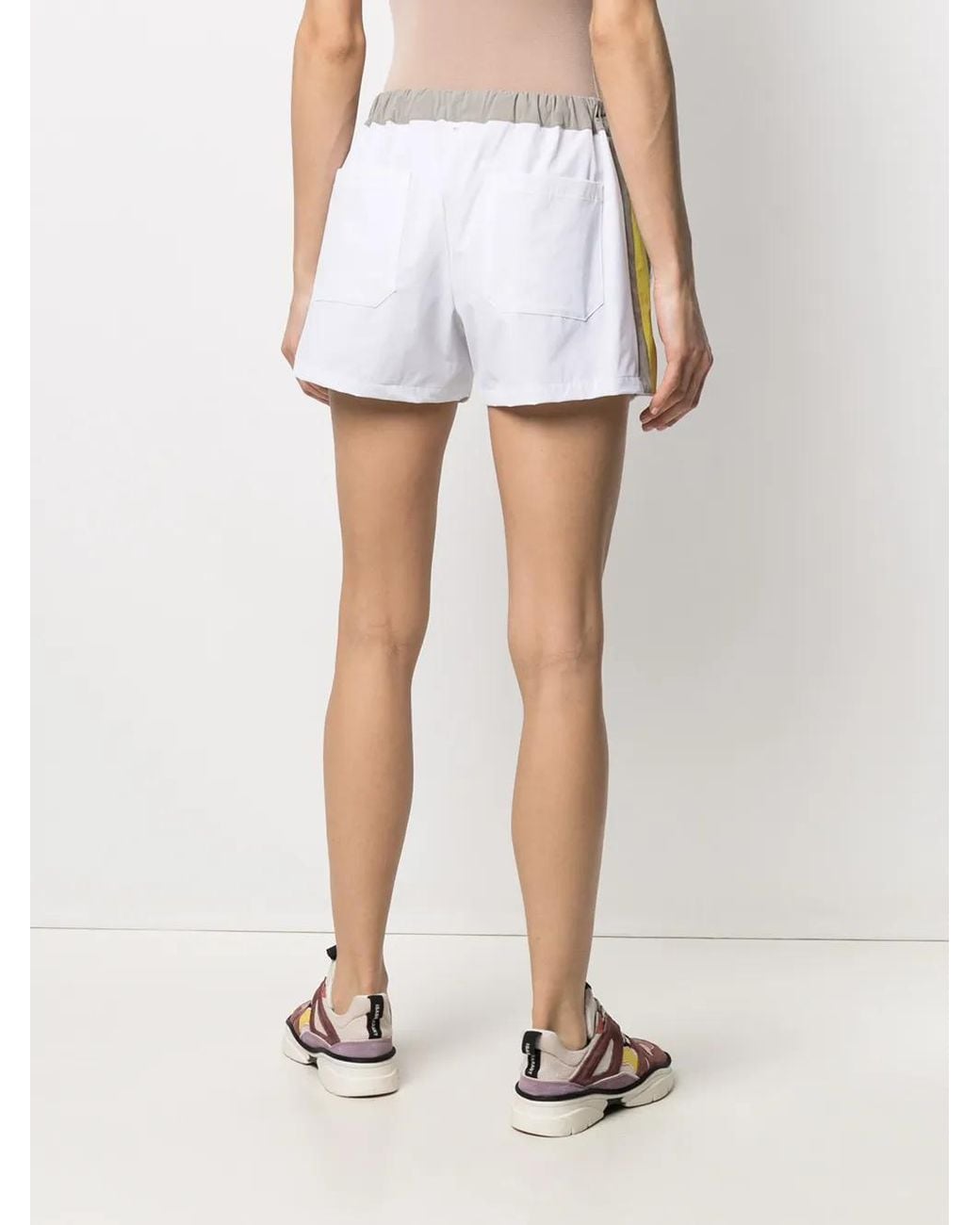 Lorena Antoniazzi White Side-Stripe Track Shorts
