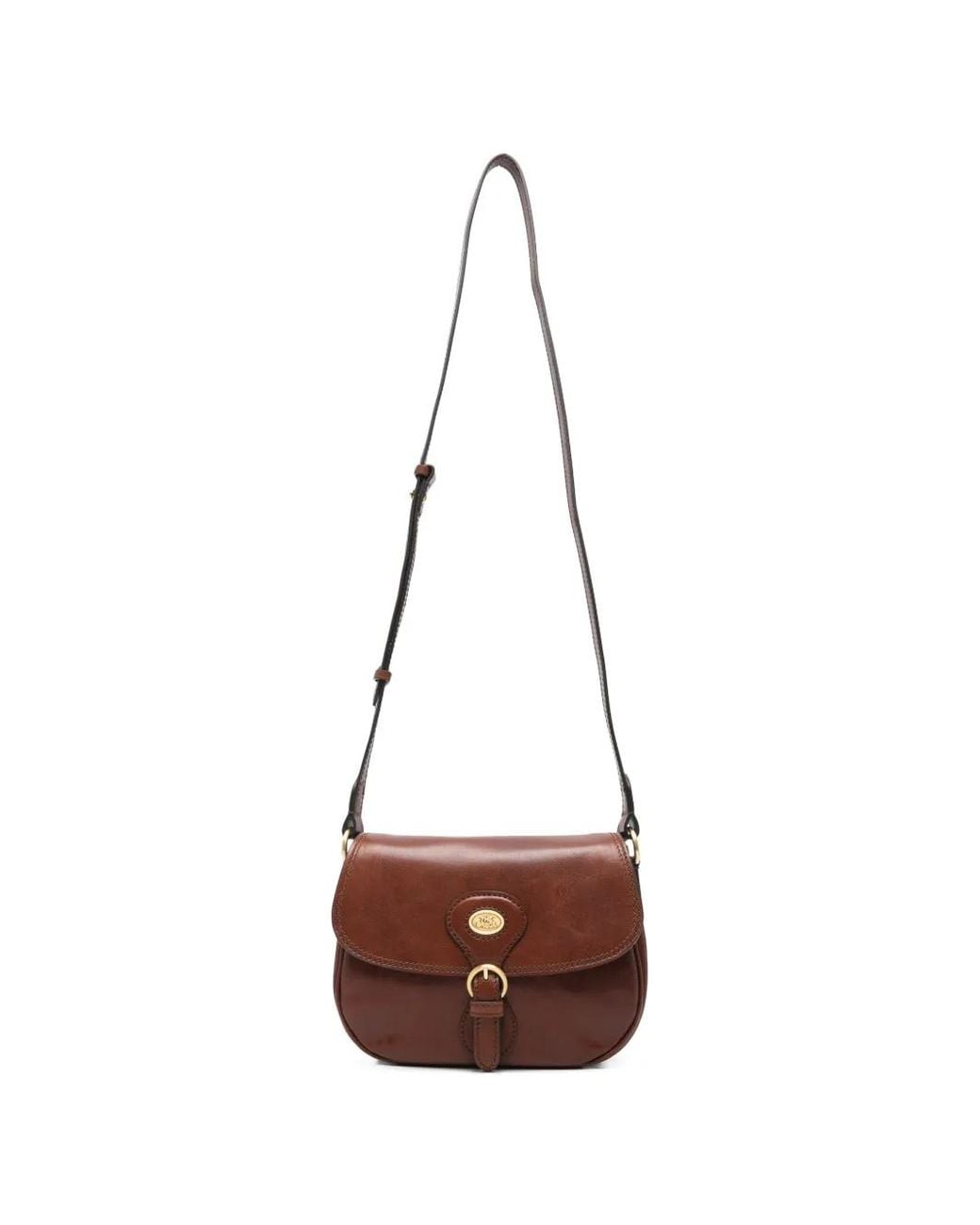 The Bridge White Buckle-Detail Leather Crossbody Bag