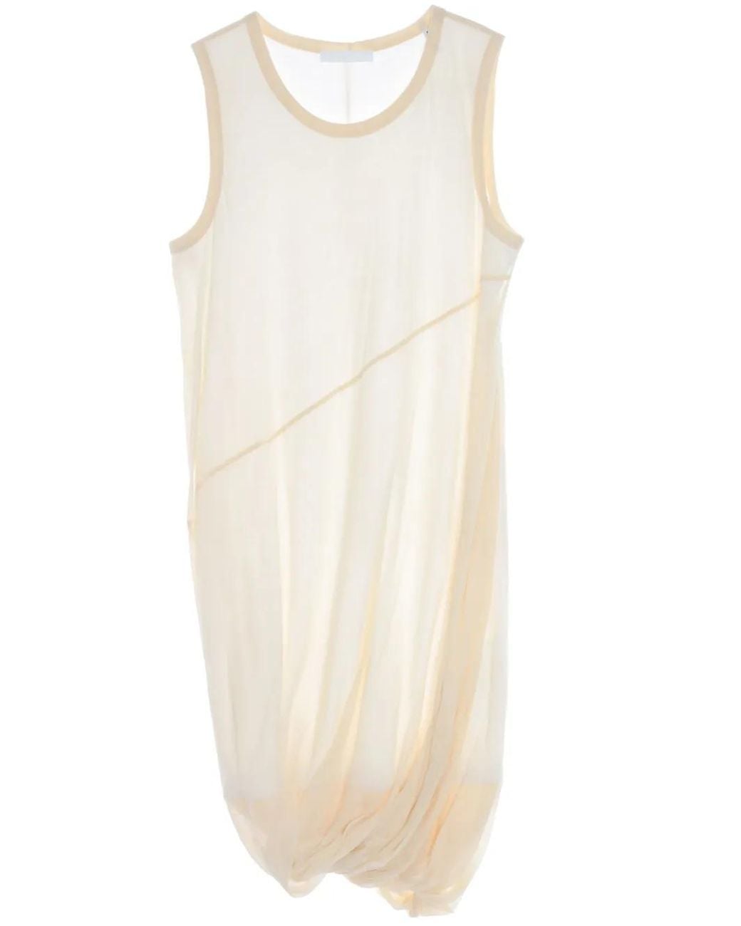 Vestido Bubble Con Capa Transparente Helmut Lang de color White