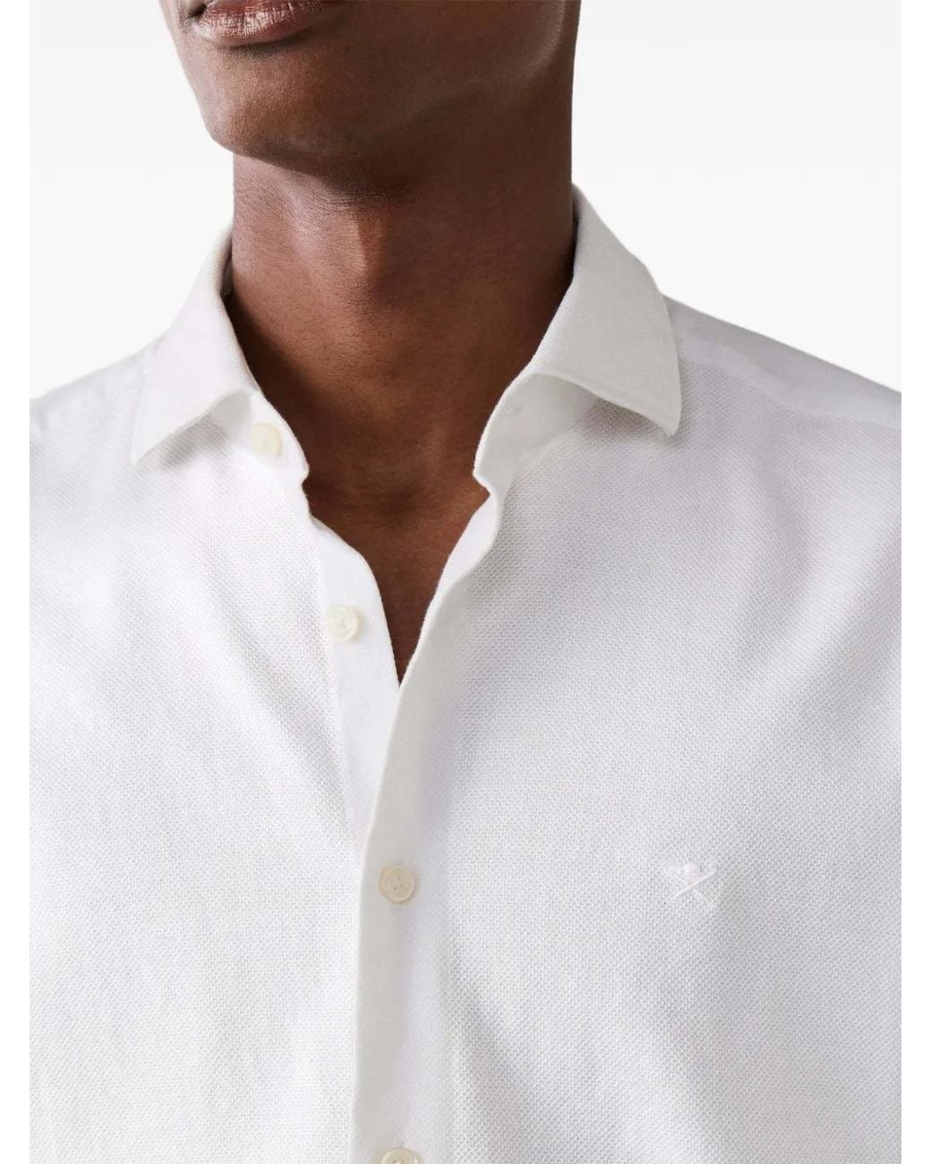 Hackett White Giro Inglese Shirt for men