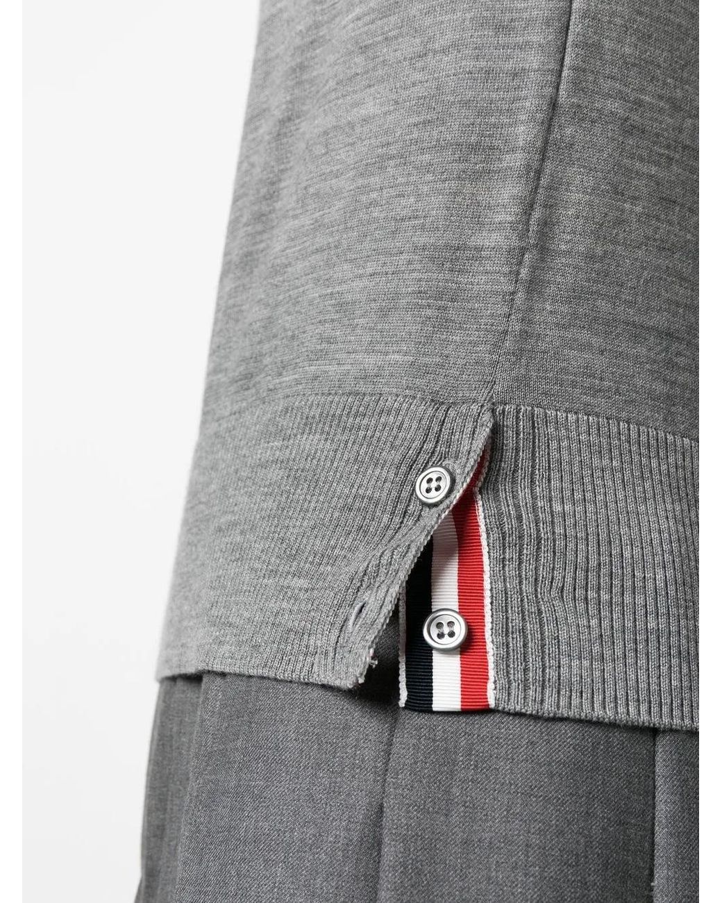 Thom Browne Gray 4 Bar Logo Sweater