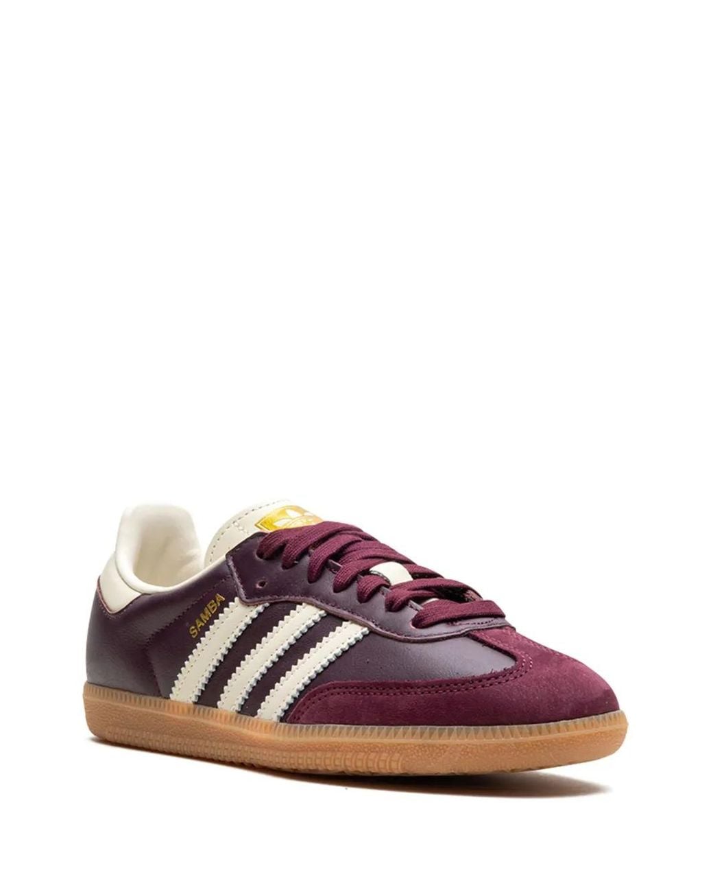 adidas gazelle silver green womens adidas Samba OG Maroon Gold Metallic Women's – Lilac Blonde main image 1
