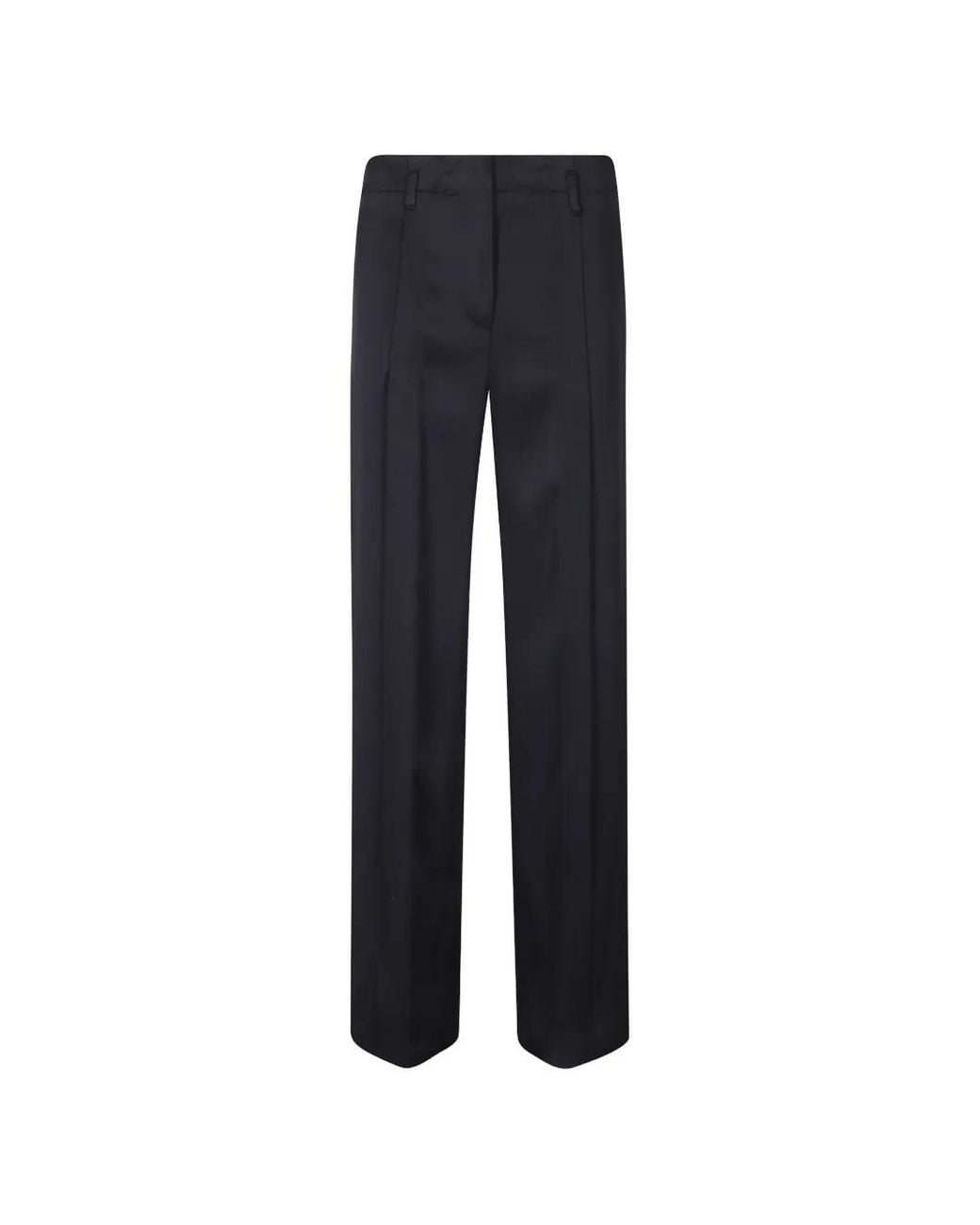 Semicouture Blue Guiditta Straight-Leg Trousers