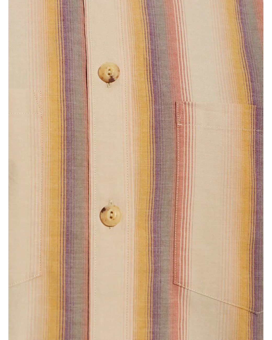 Isabel Marant Natural Mahvane Vertical-Stripe Long-Sleeve Shirt