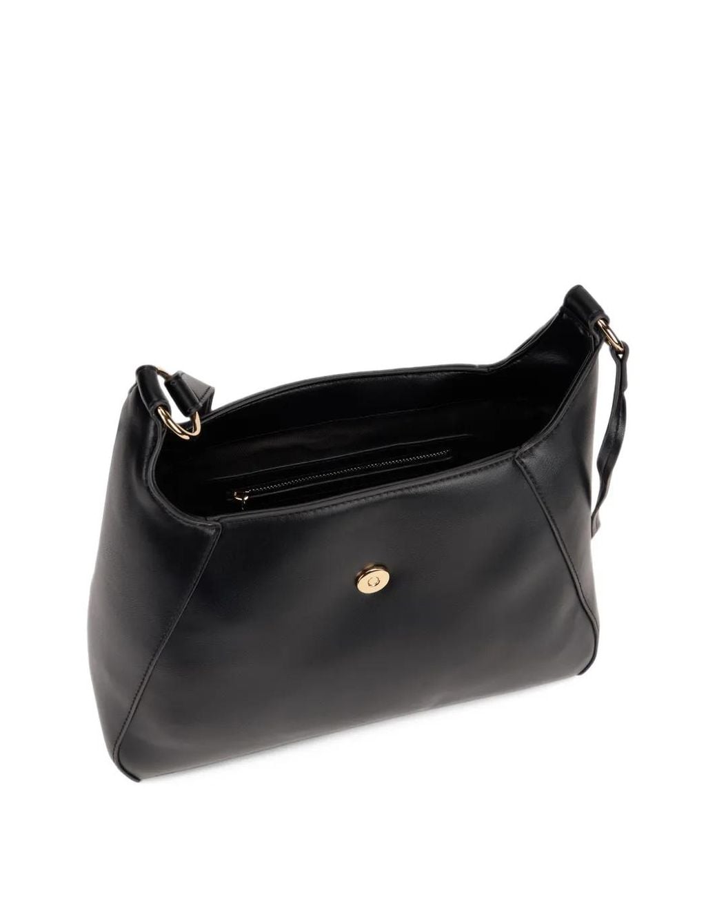Love Moschino Black Logo-Plaque Foldover Tote Bag