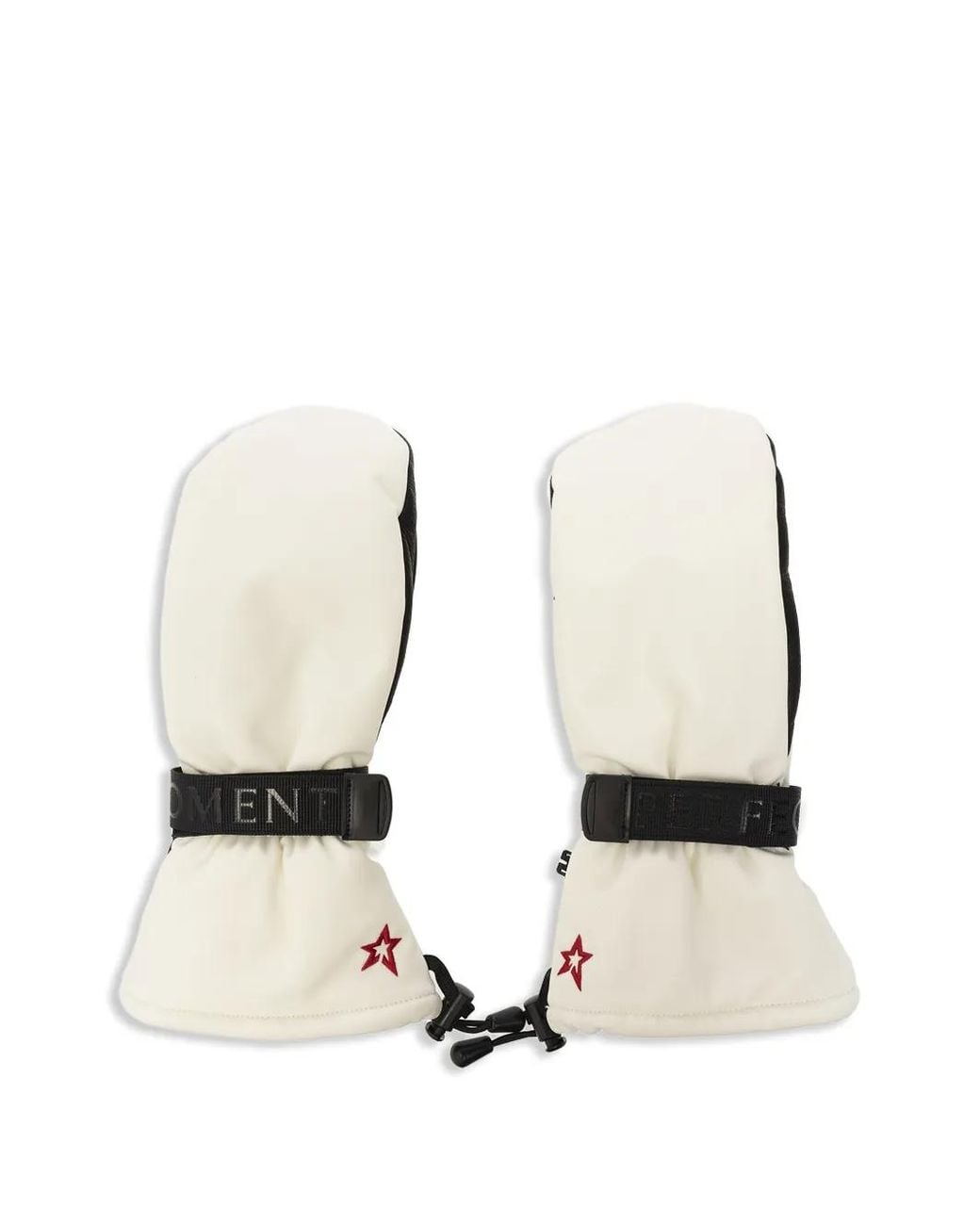 Perfect Moment White Logo-Print Touch-Strap Gloves