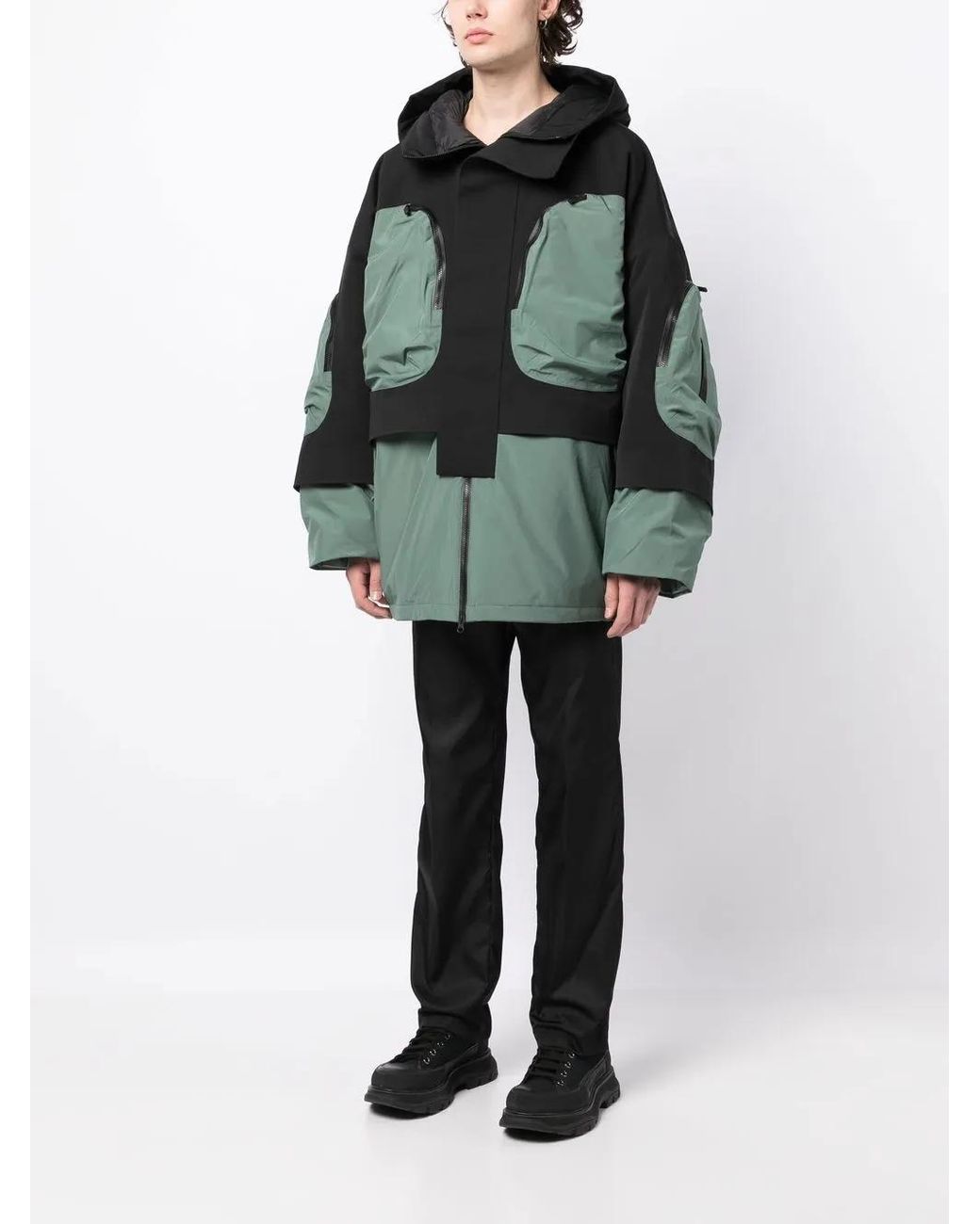 A.A.Spectrum光谱 Green Zip-Up Padded Down Jacket for men