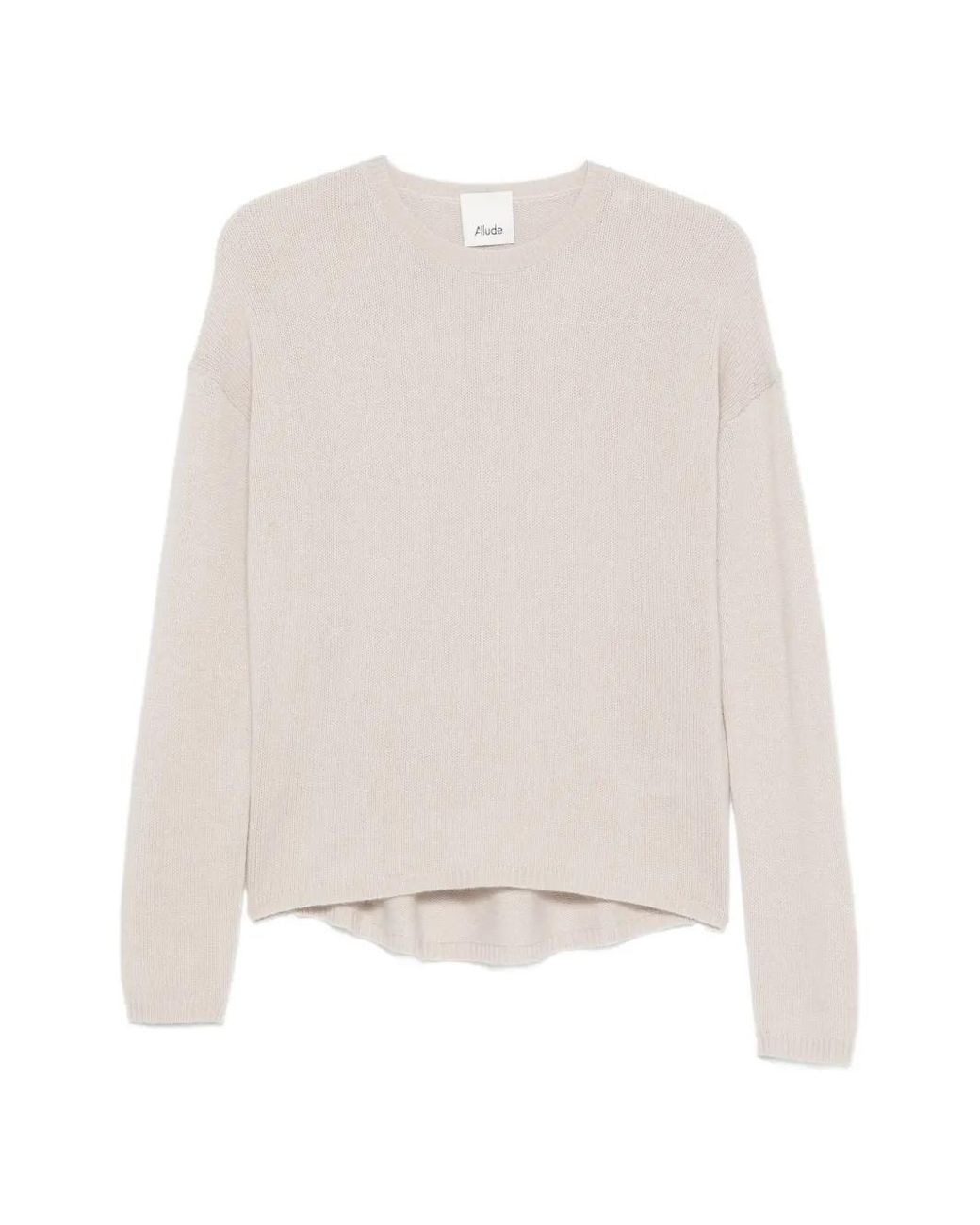 Allude White Gestrickter Pullover