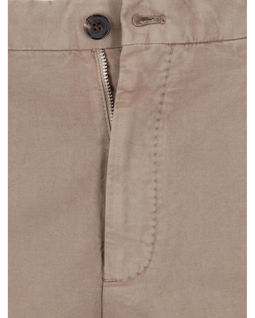Incotex Gray Pleated Straight-Leg Trousers for men