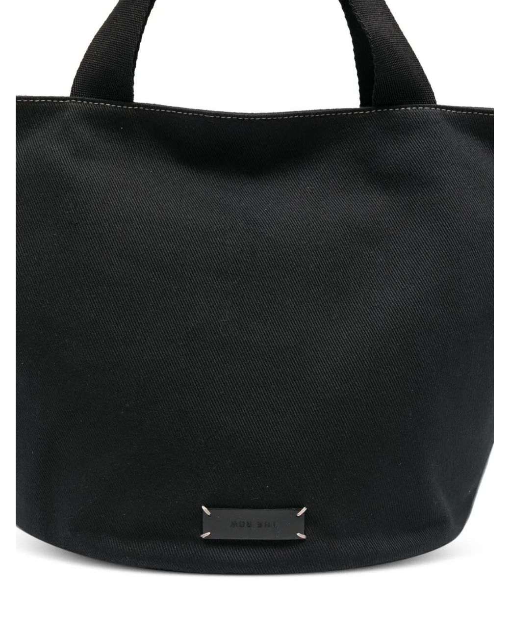 The Row Black Sisal Tote Bag