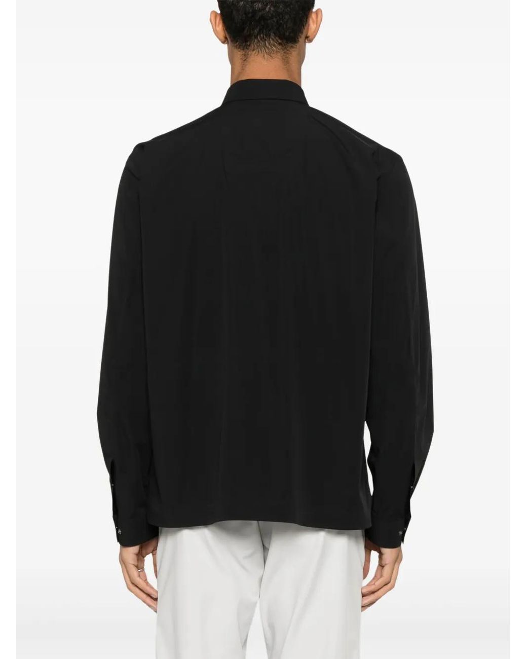 Herno Black Chest-Pockets Shirt for men