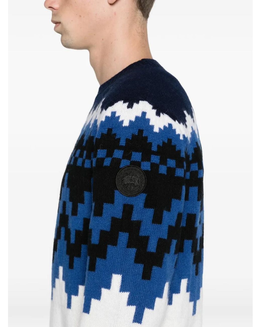 Canada Goose Blue Eri Crew Knit Sweater for men