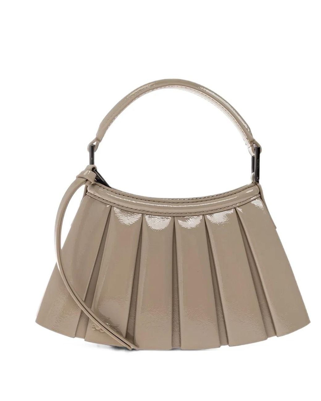 Lacoste Brown Runway Mini Patent-Leather Lenglen Purse Bag