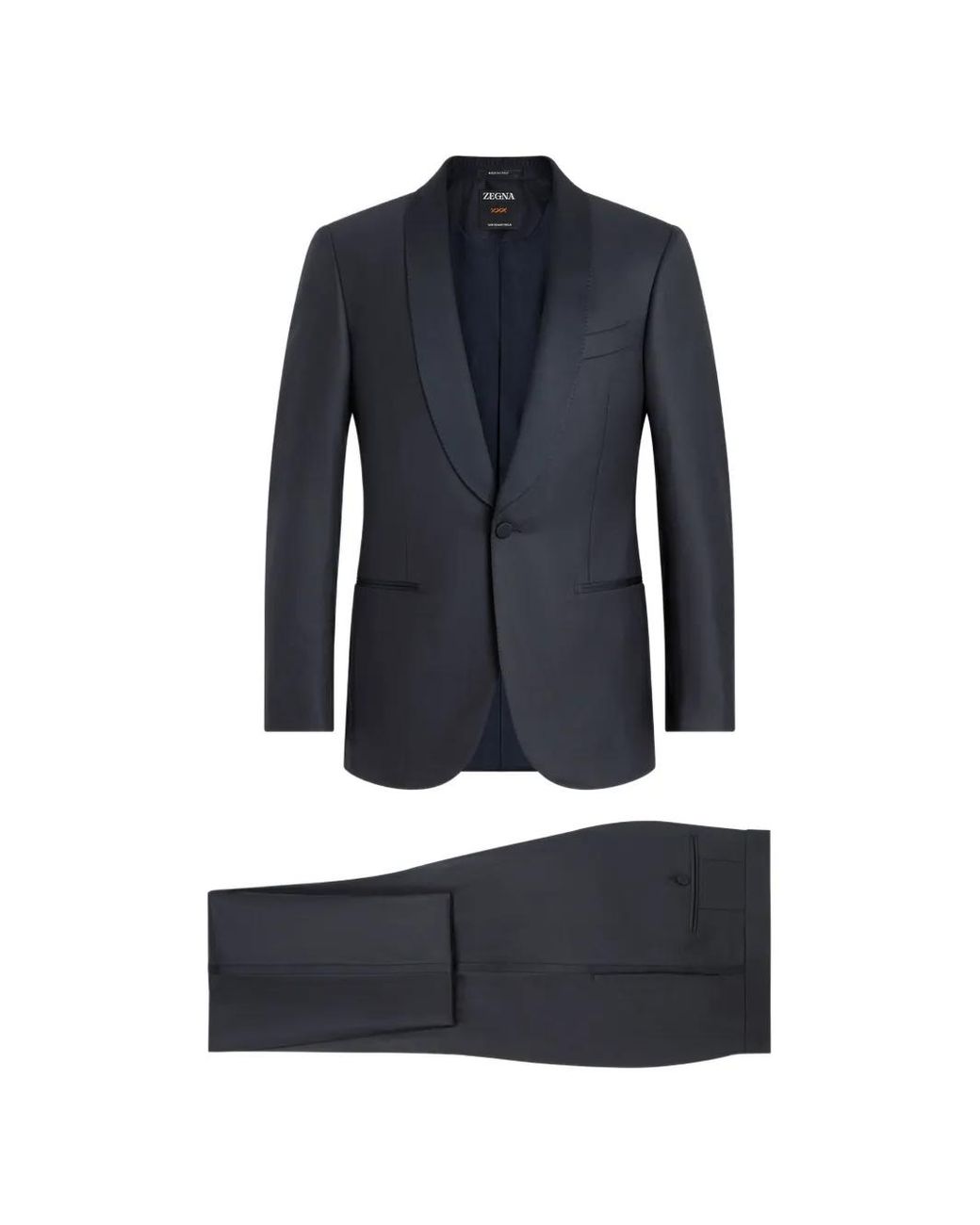 Zegna Blue Centoventimila Shawl-Lapel Suit for men
