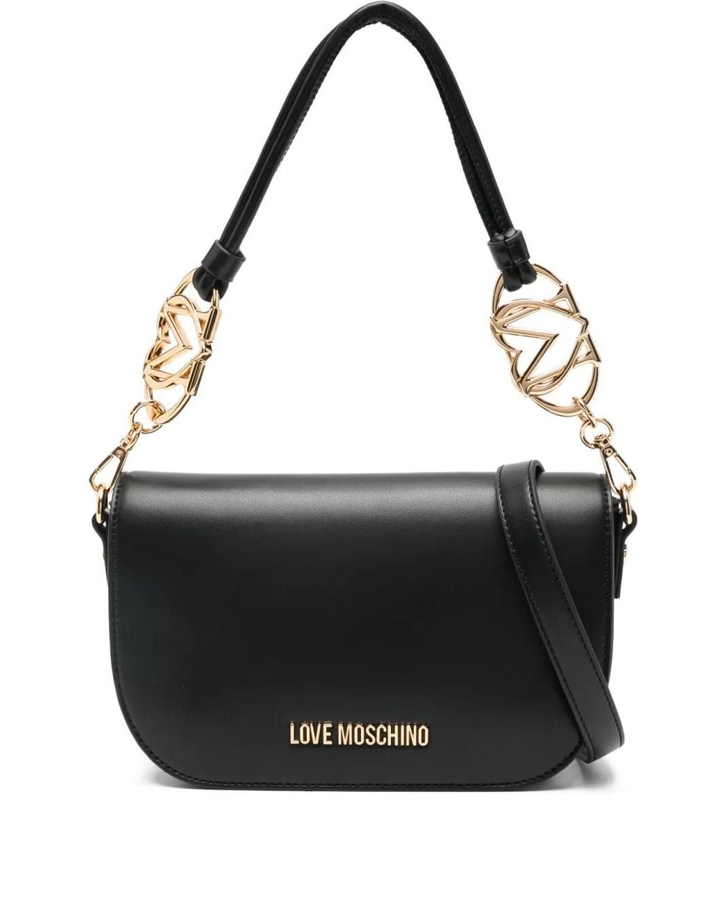 Love Moschino Black Curved Silhouette Shoulder Bag
