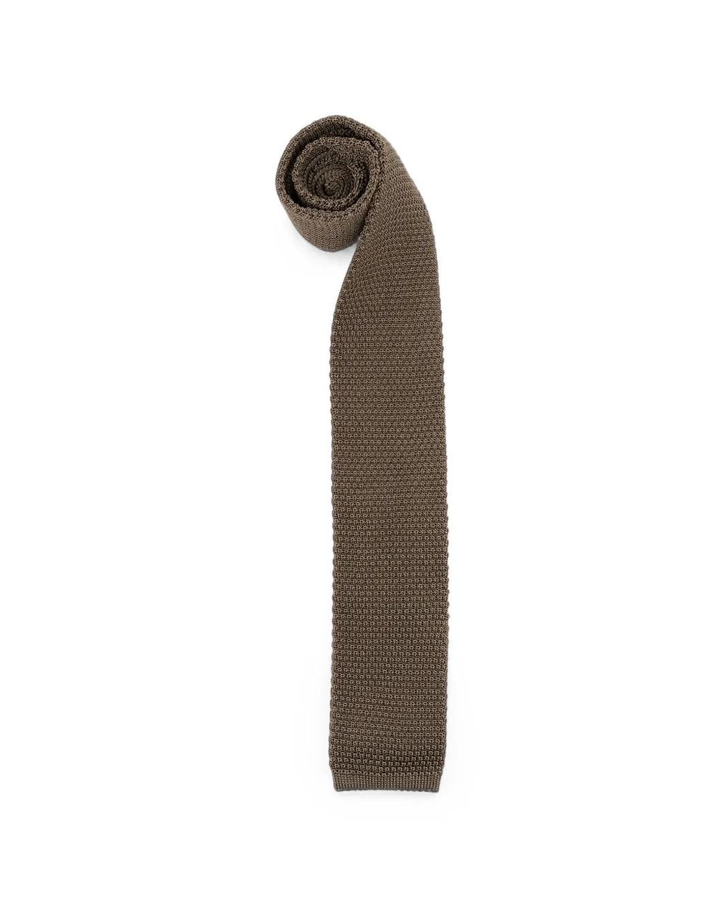 Brunello Cucinelli Natural Cravate En Soie for men