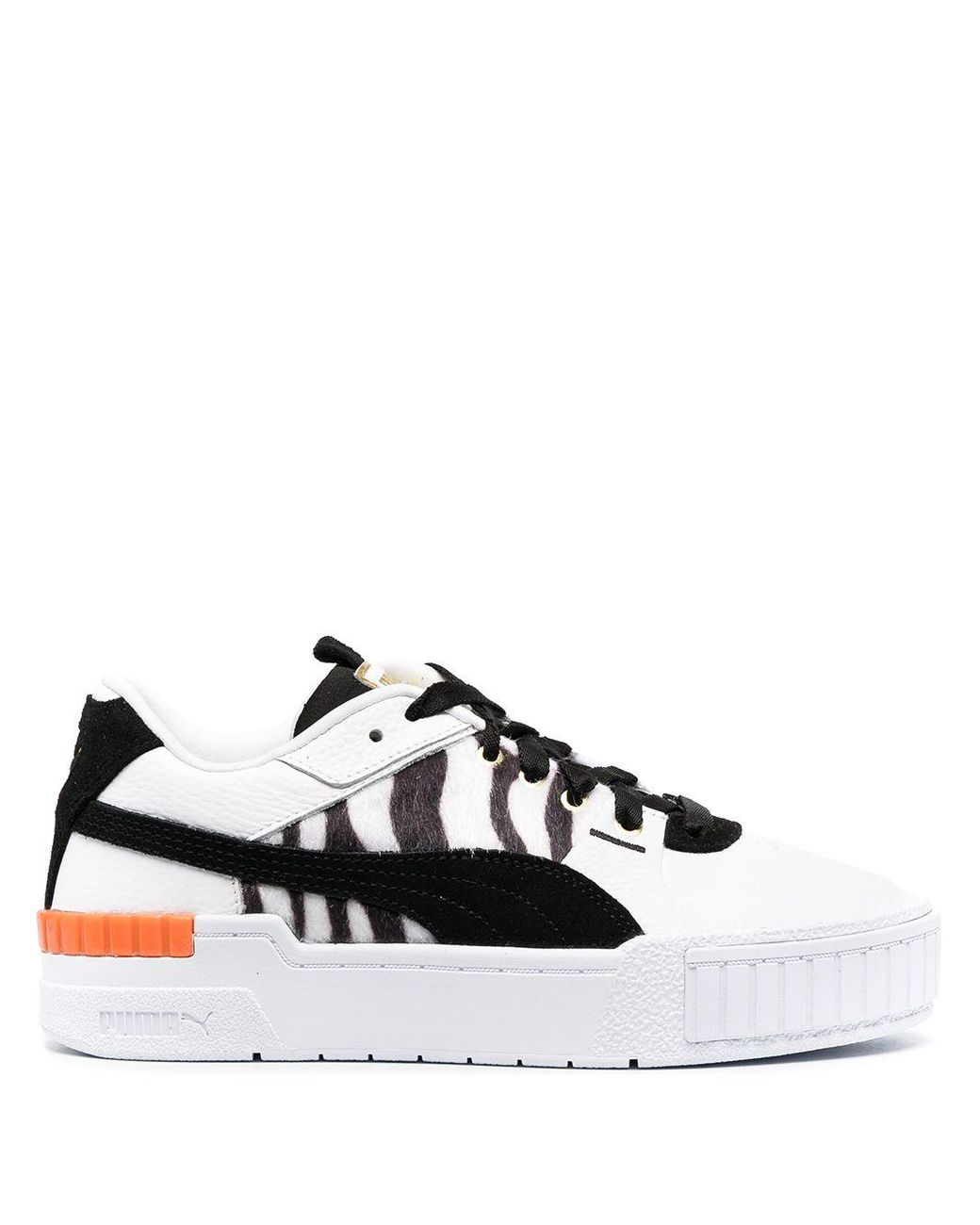 PUMA Leather Cali Sport Wild Cats Trainers in White Lyst
