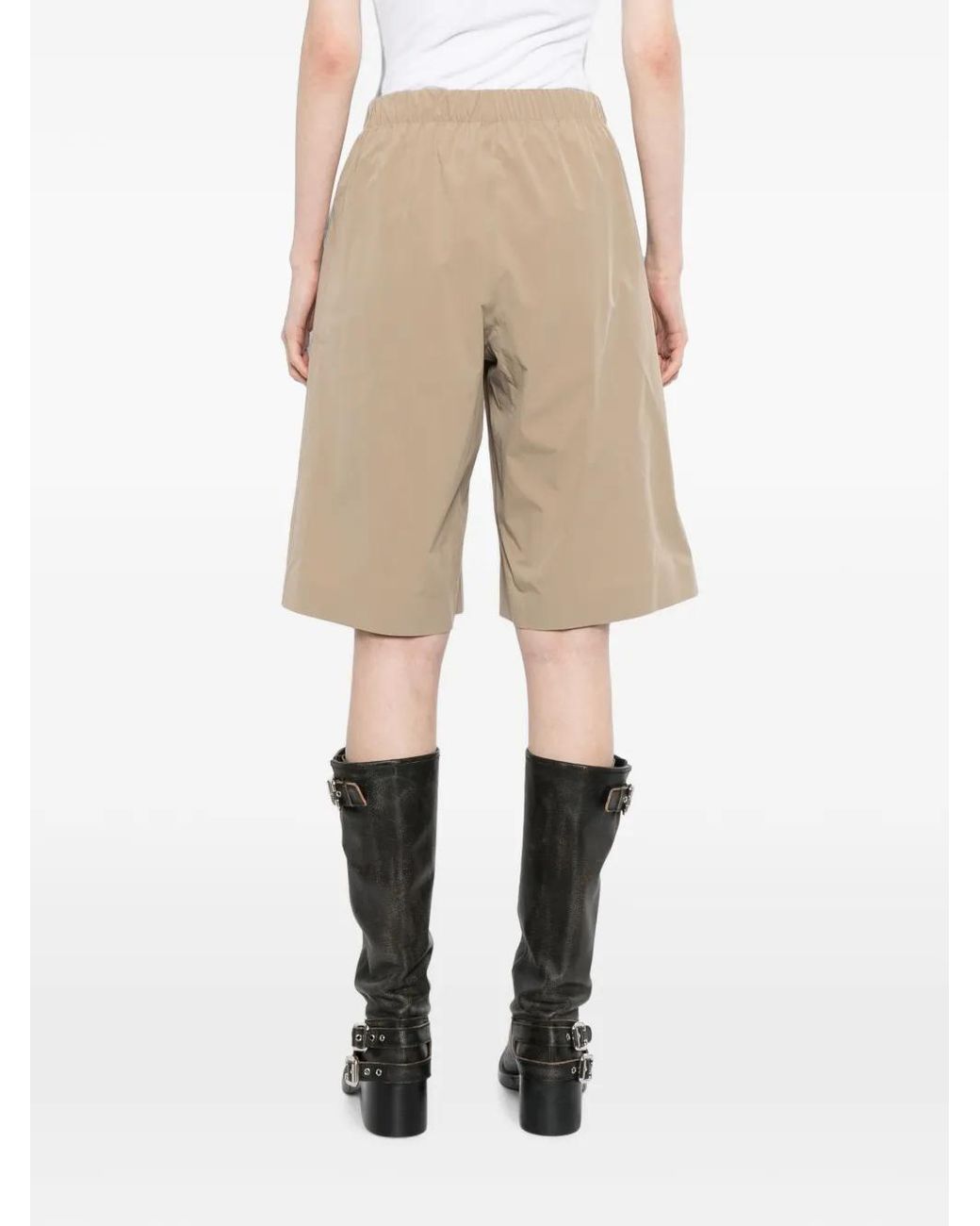 Alexander Wang Natural Short De Sport À Logo Perforé