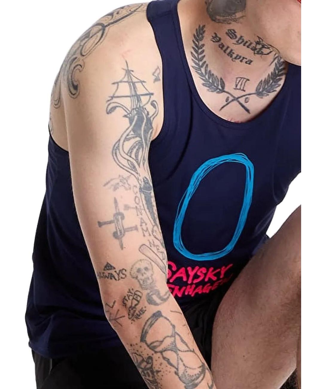 Saysky Blue Statement Flow Singlet for men