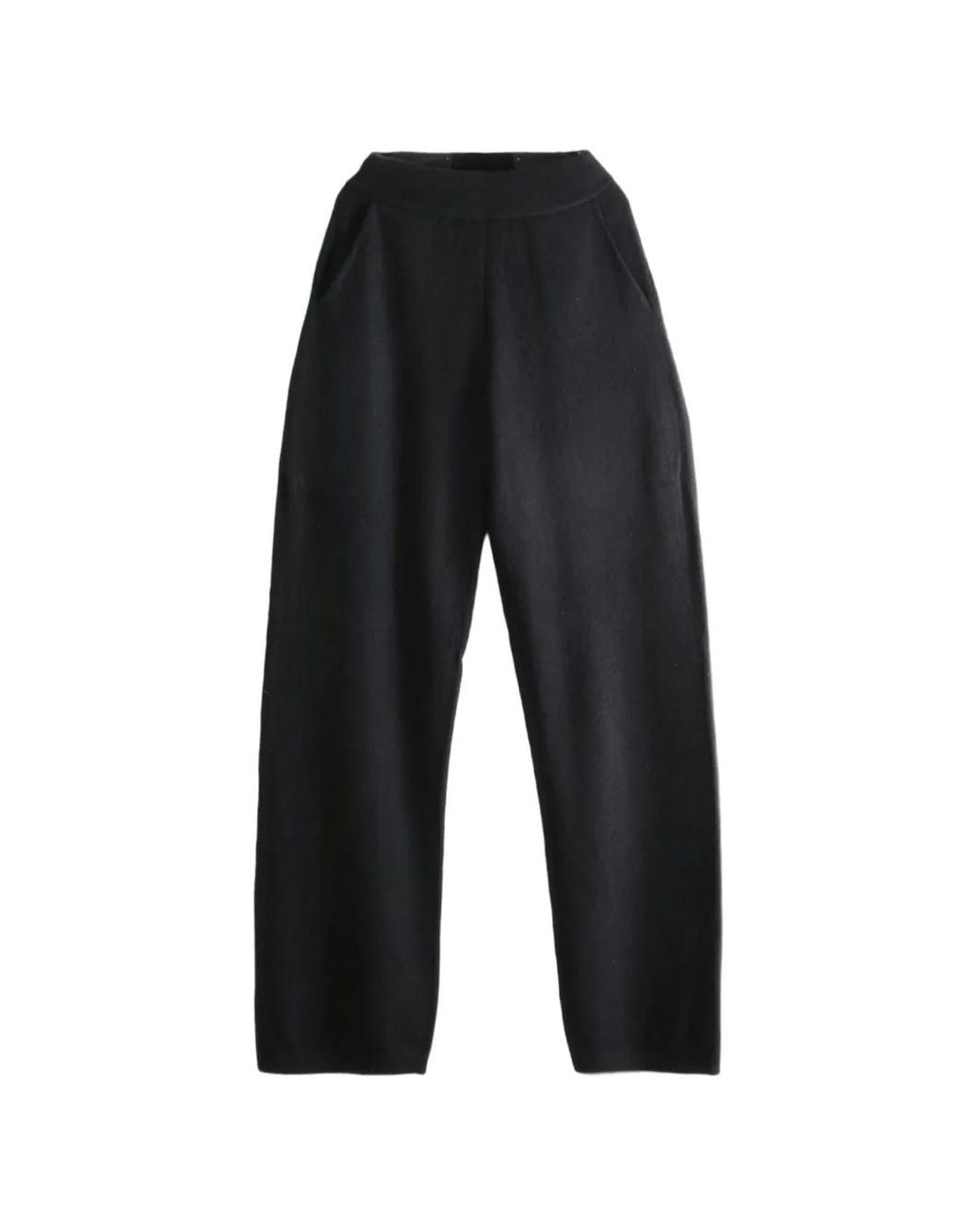 Frenckenberger Black Drawstring Straight-Leg Trousers