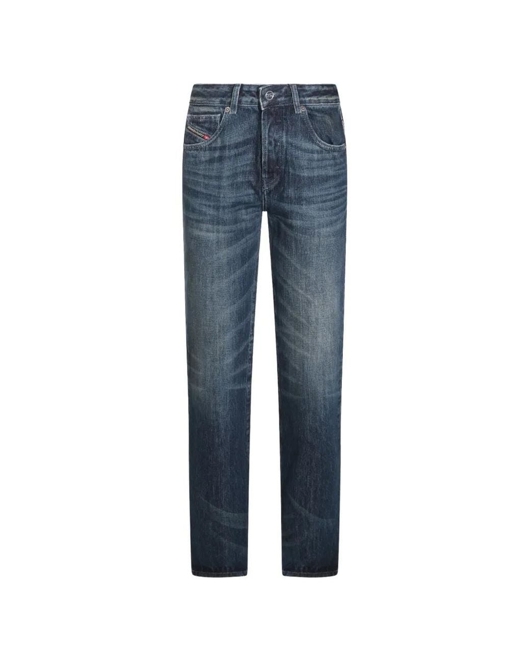 DIESEL Blue Logo-Patch Jeans