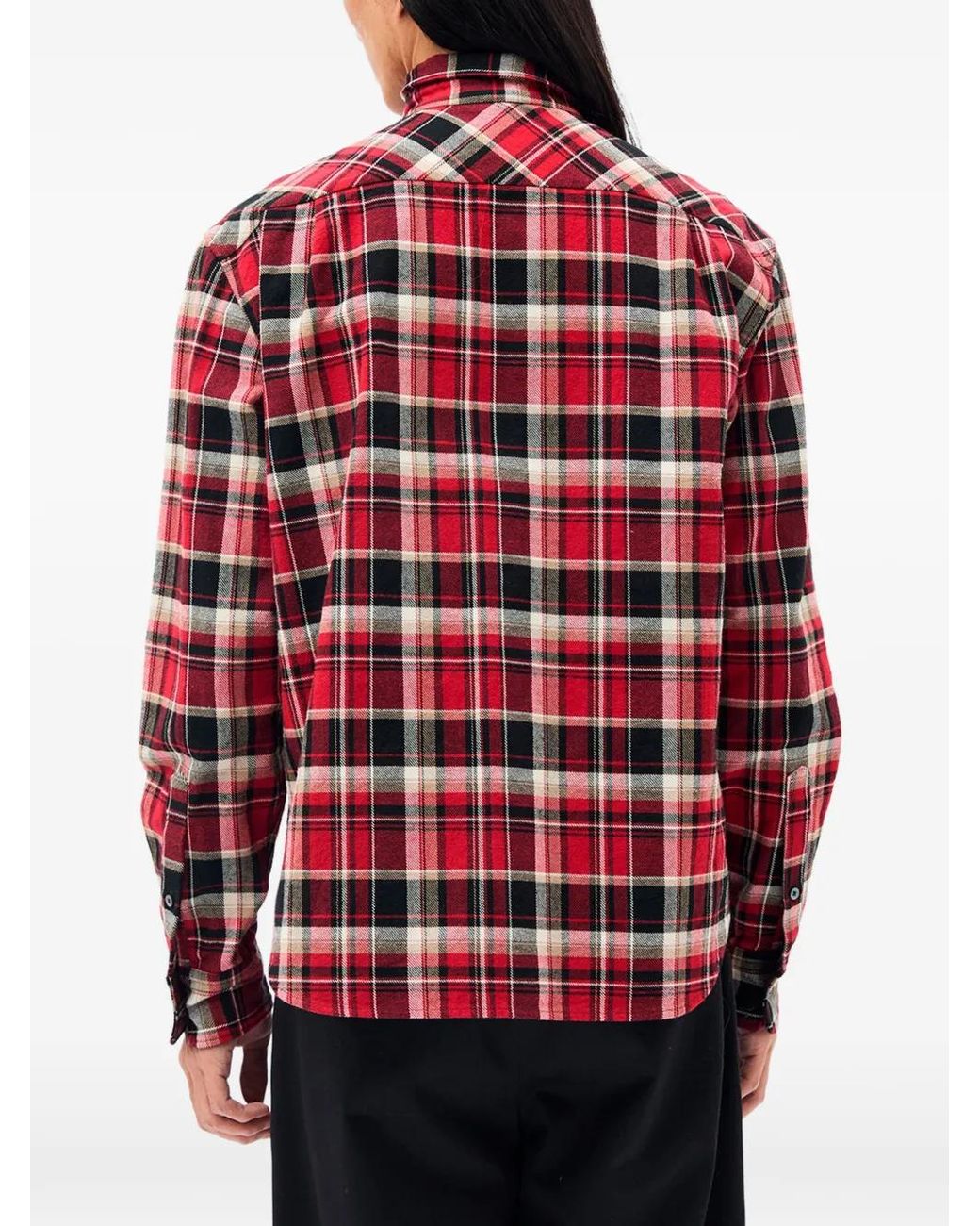 Ann Demeulemeester Red Check-Print Shirt for men