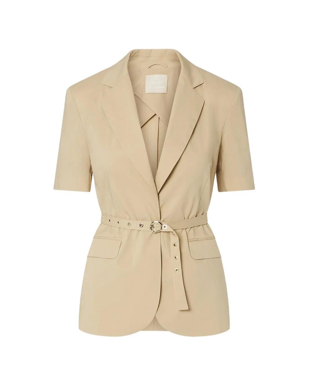 Liu Jo Natural Veste Ceinturée À Manches Courtes