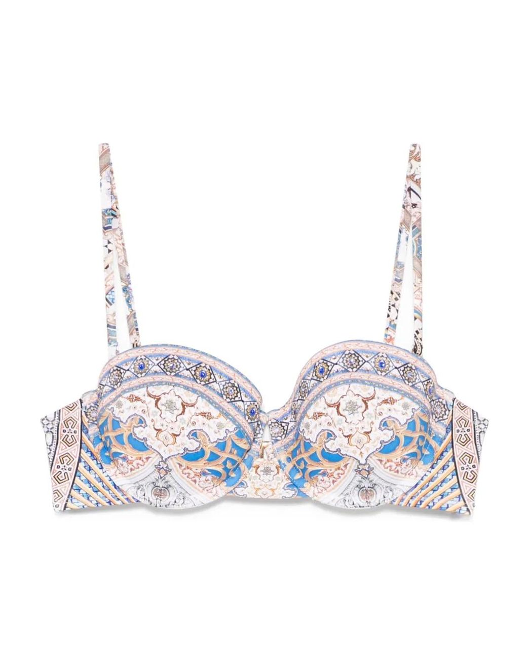 Camilla Blue Underwire-Cup Bikini Top