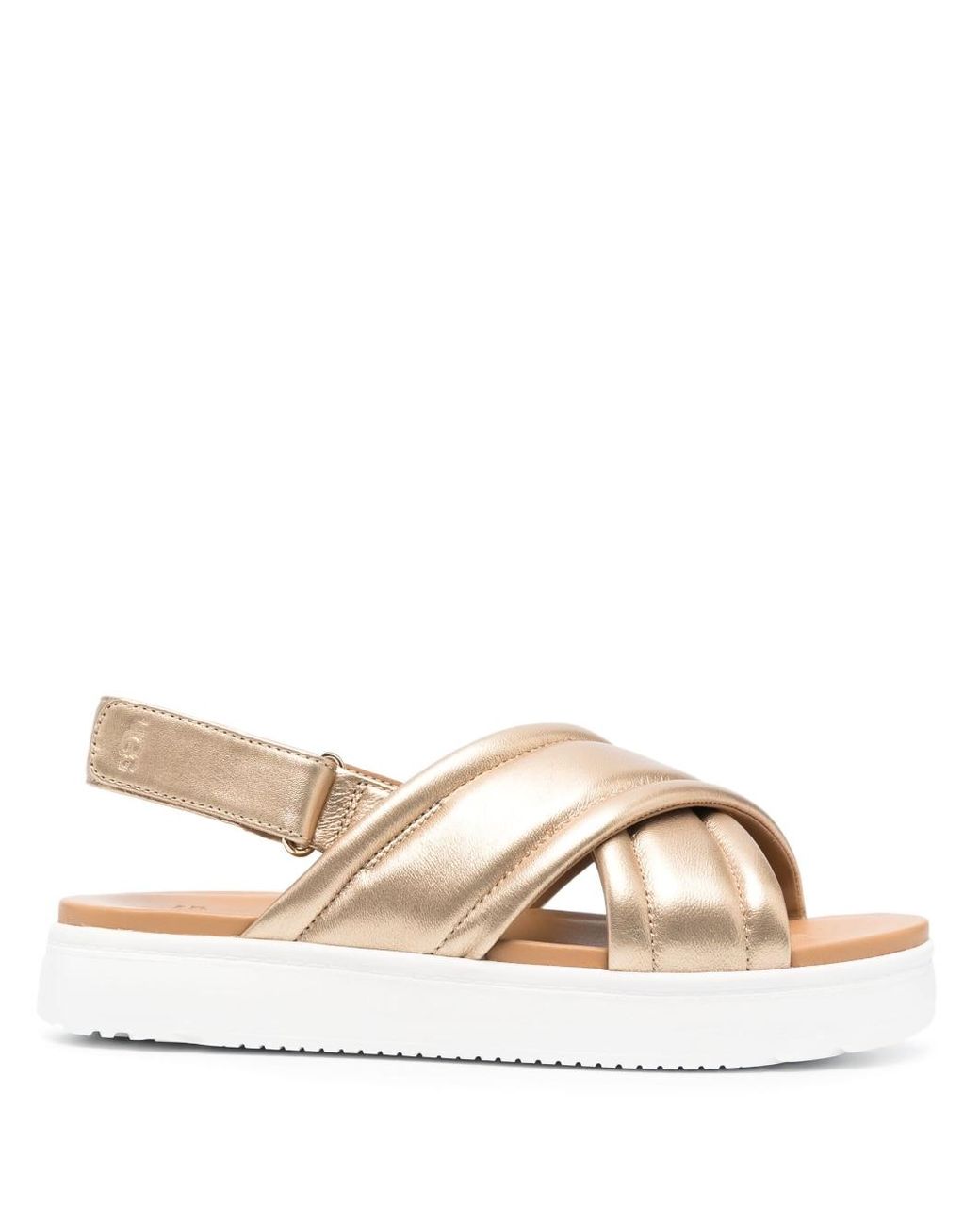 UGG Crossover-strap Sandals in Natural | Lyst