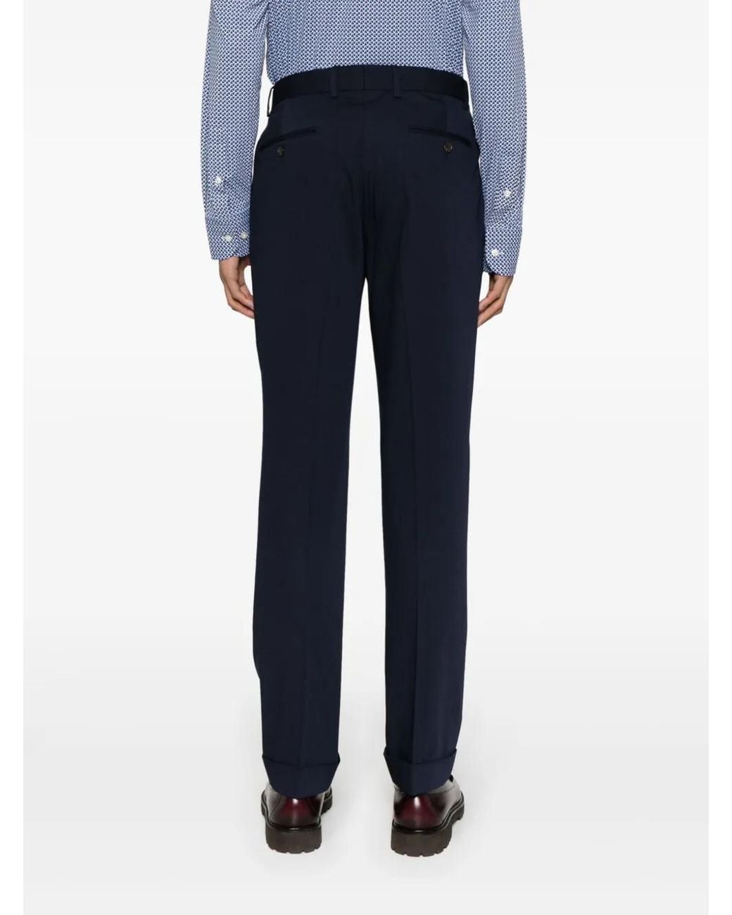 Polo Ralph Lauren Blue Twill Tailored Trousers for men