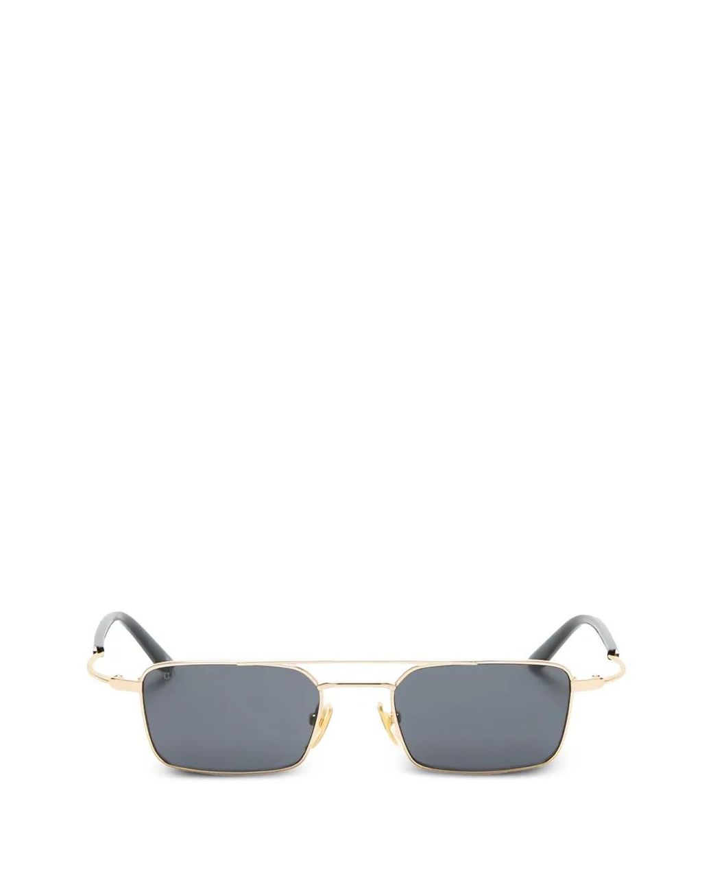 Gucci White Rectangle-Frame Sunglasses for men