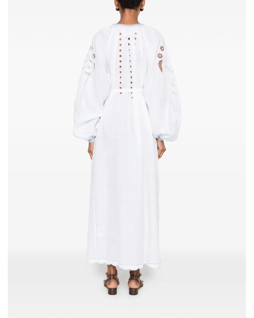 Vita Kin White Babylon Embroidered Cut-Out Dress