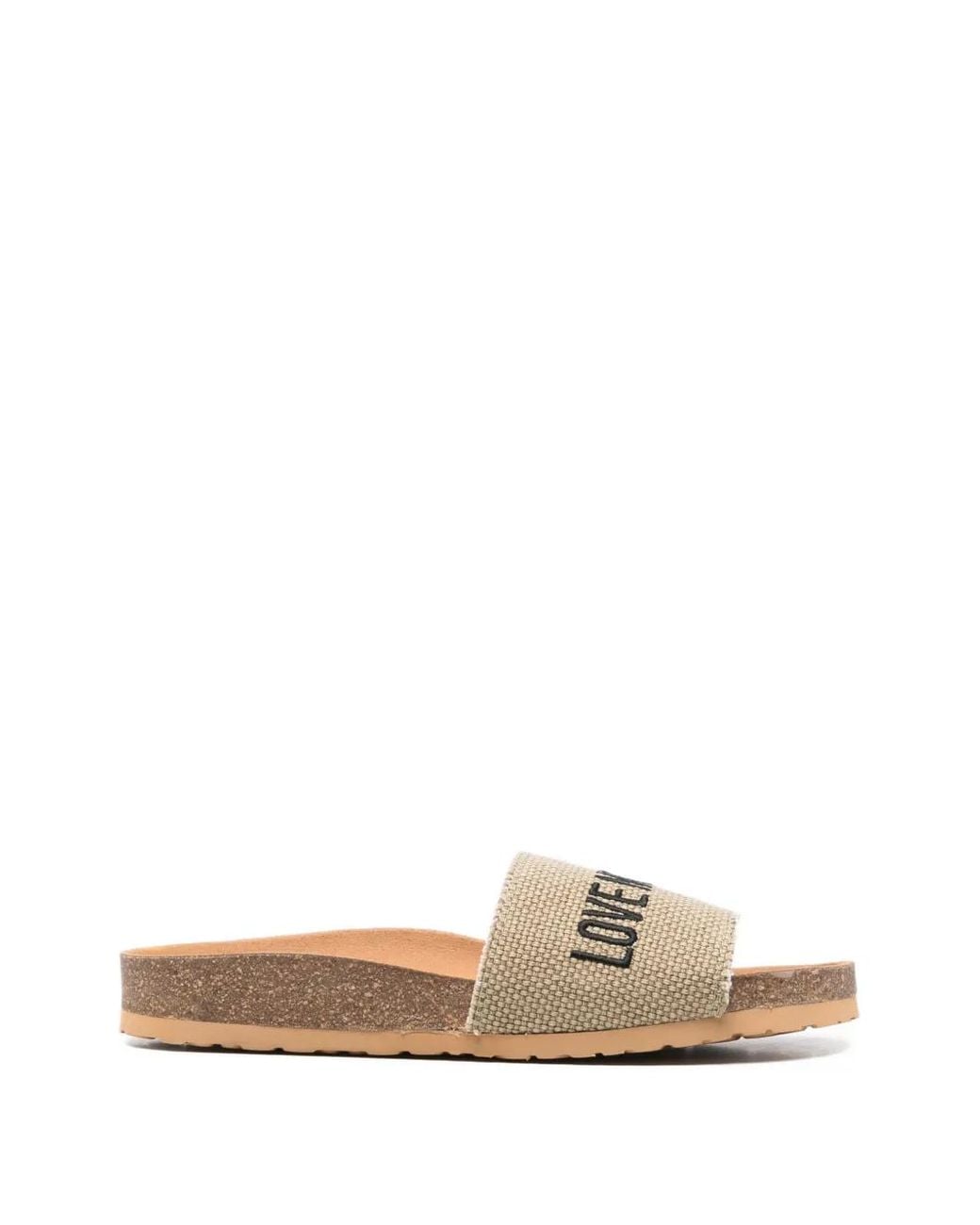 Love Moschino White Logo Detail Sandals