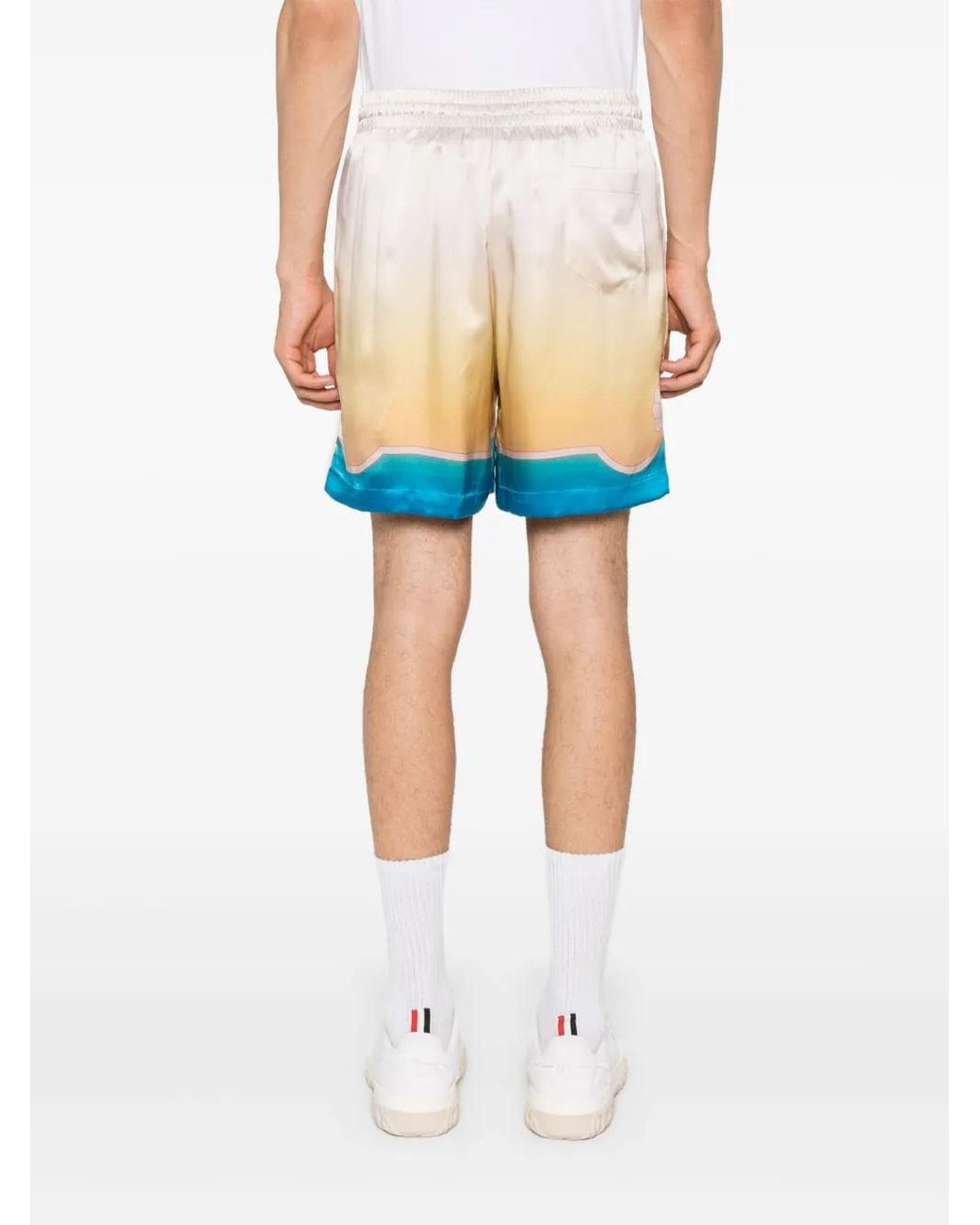 Casablanca Natural Vibrant Silk Bermuda Shorts Set for men