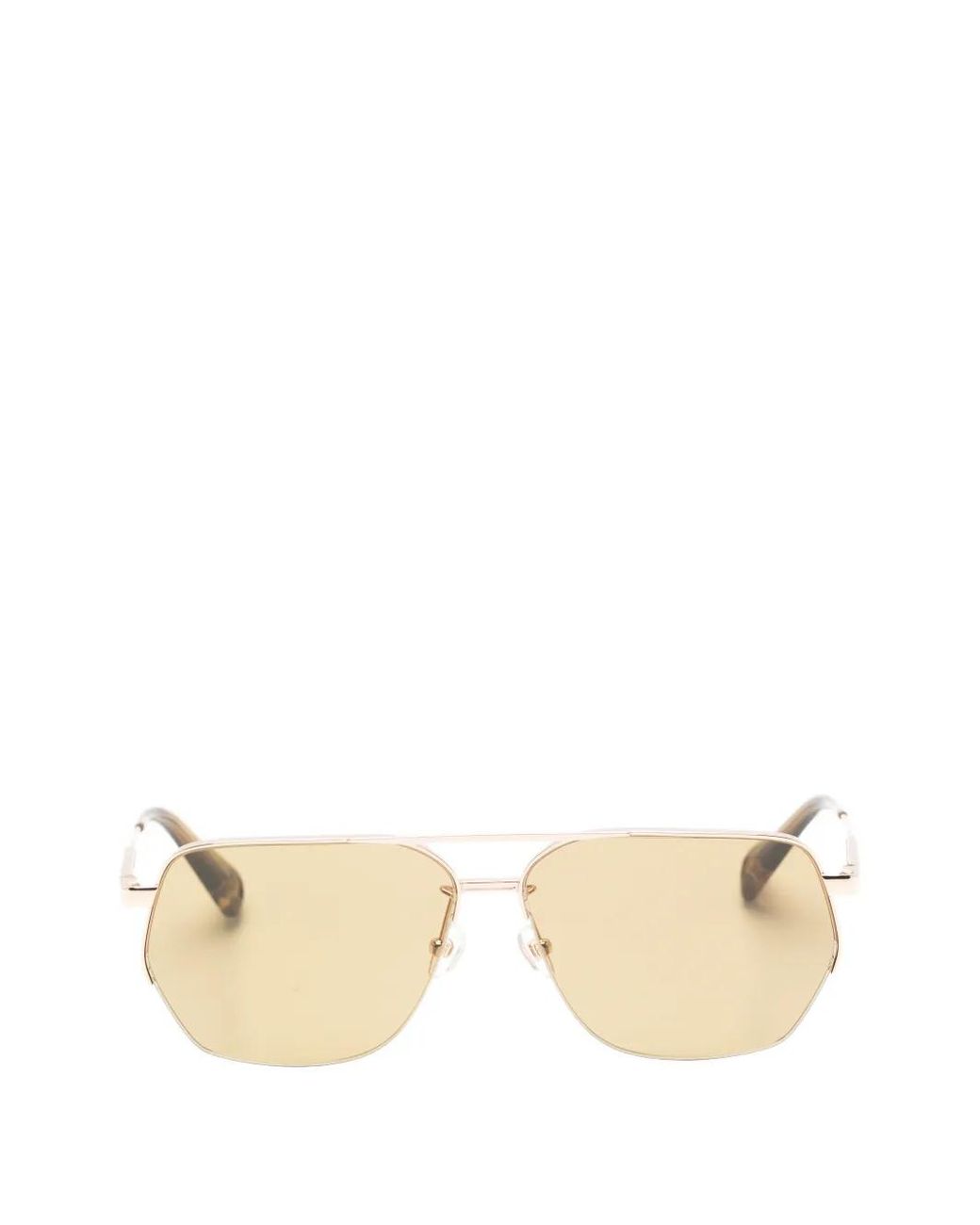 Jacquemus Natural Aviador Geometric-Frame Sunglasses