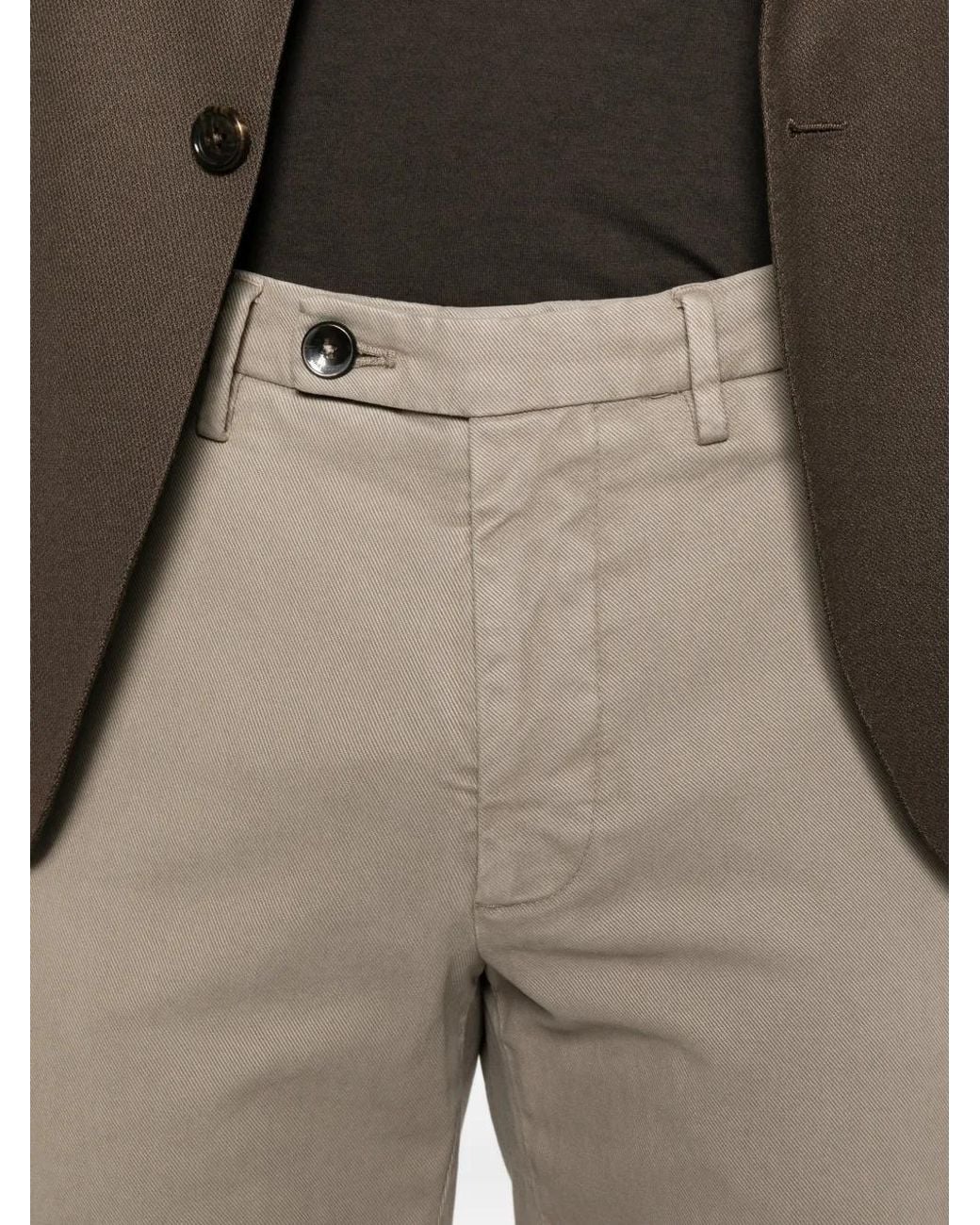 Michael Coal Gray Straight-Leg Chino Trousers for men