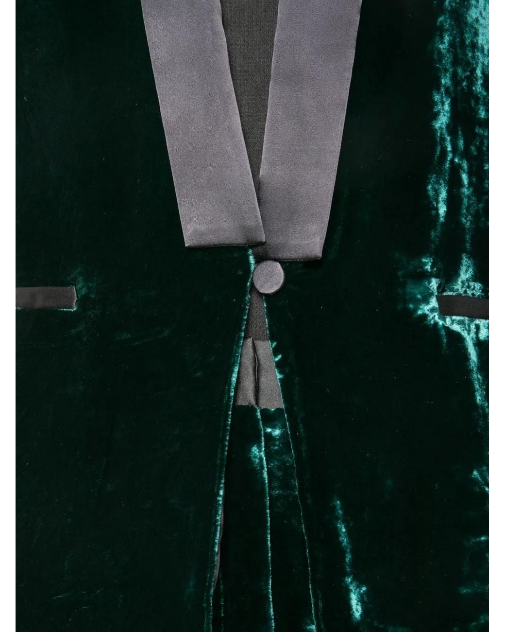 Forte_forte Black Crushed-Velvet Shawl-Lapel Jacket