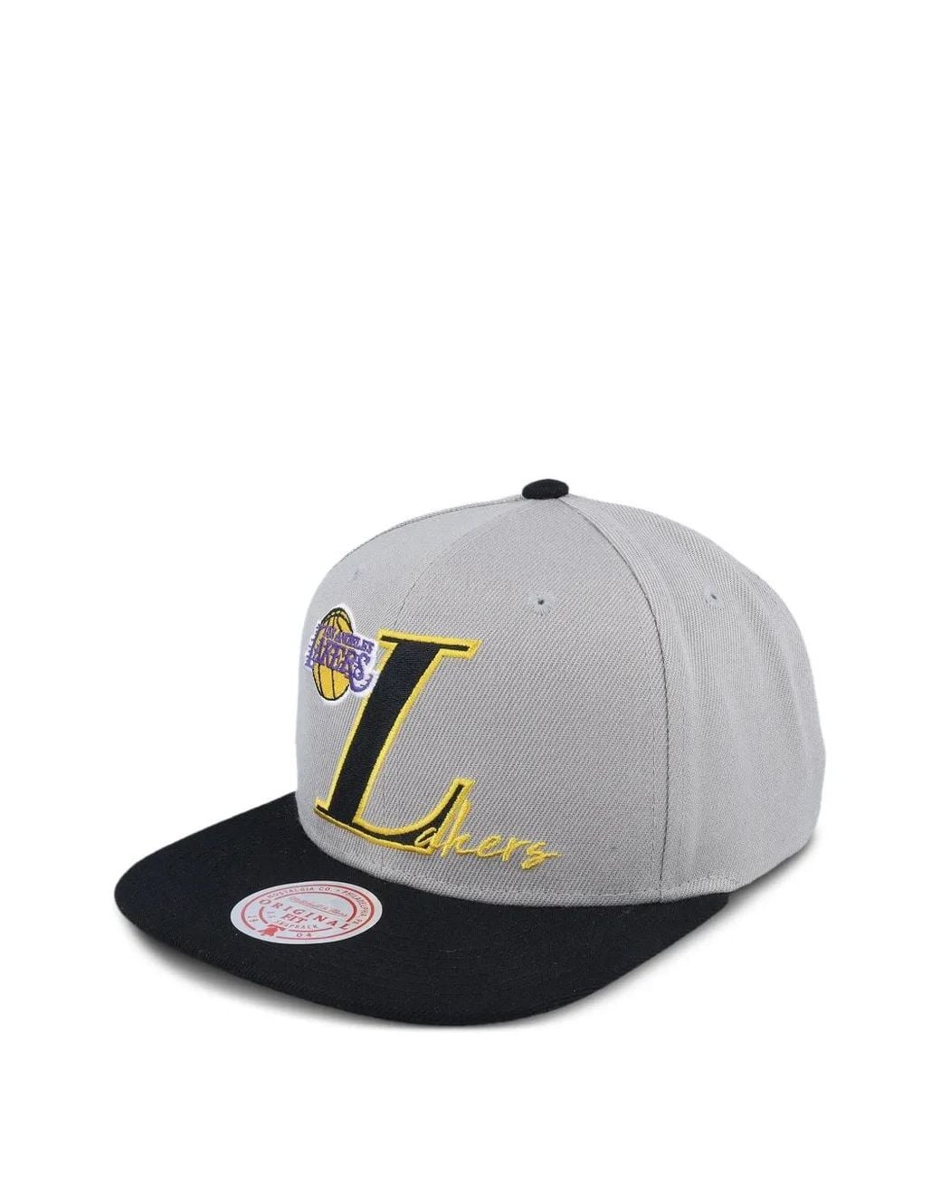 Mitchell & Ness Gray Top Letter Snapback Cap for men