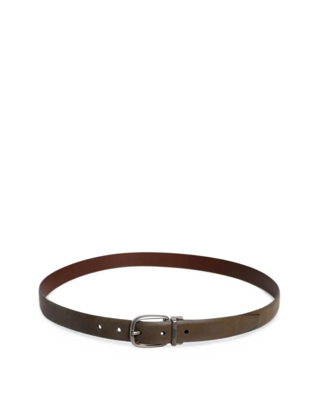 Dolce & Gabbana Brown Leather Buckle Belt for men