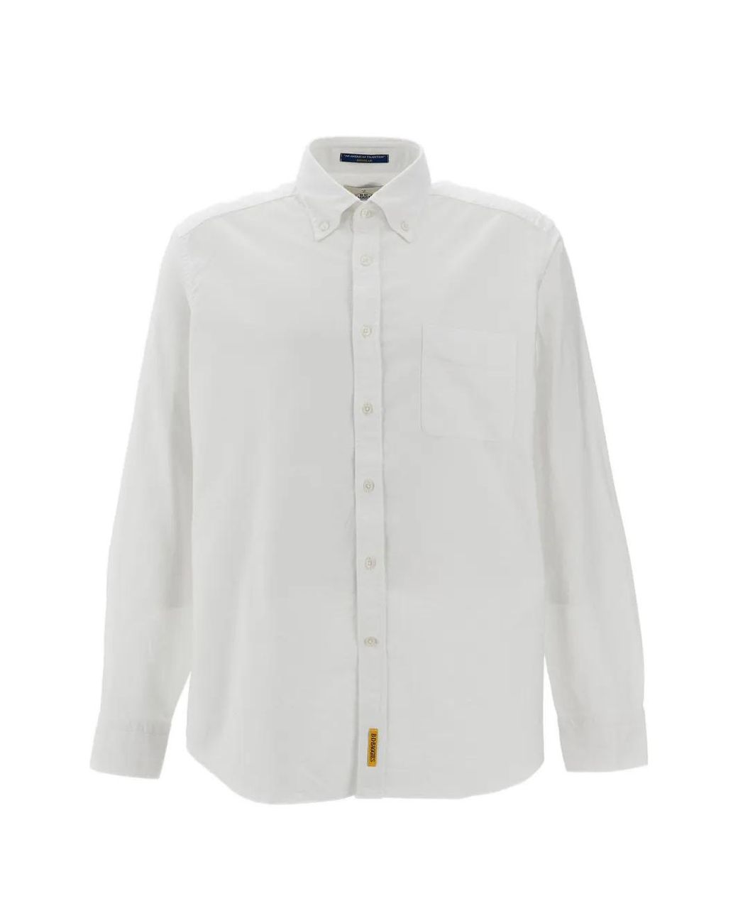 B.D. Baggies White Bradford Button-Down Chest-Pocket Shirt for men